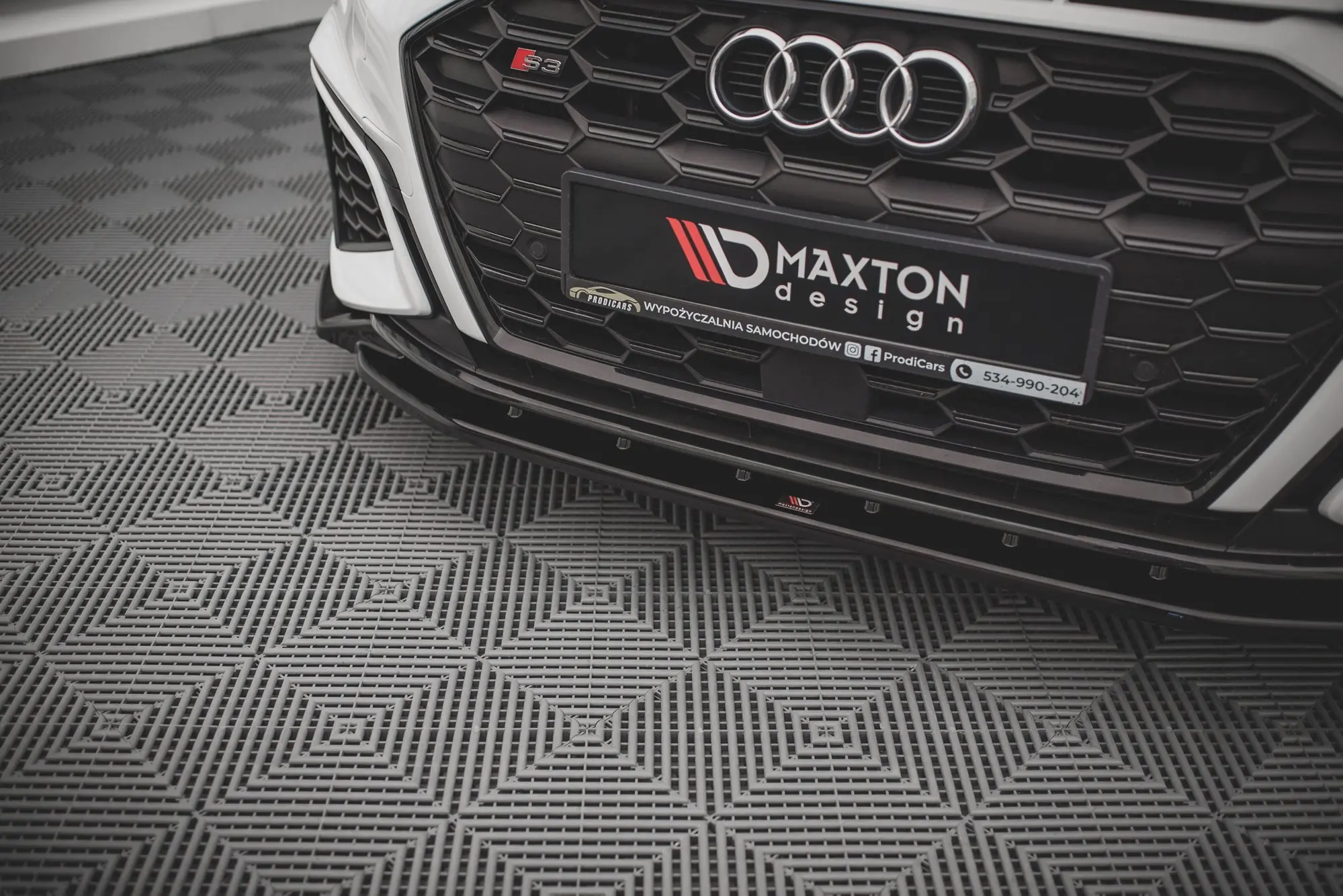Frontspoiler Audi S3/ A3 S-Line (8Y) 2020 -> | V.2 Glossy Black Edition