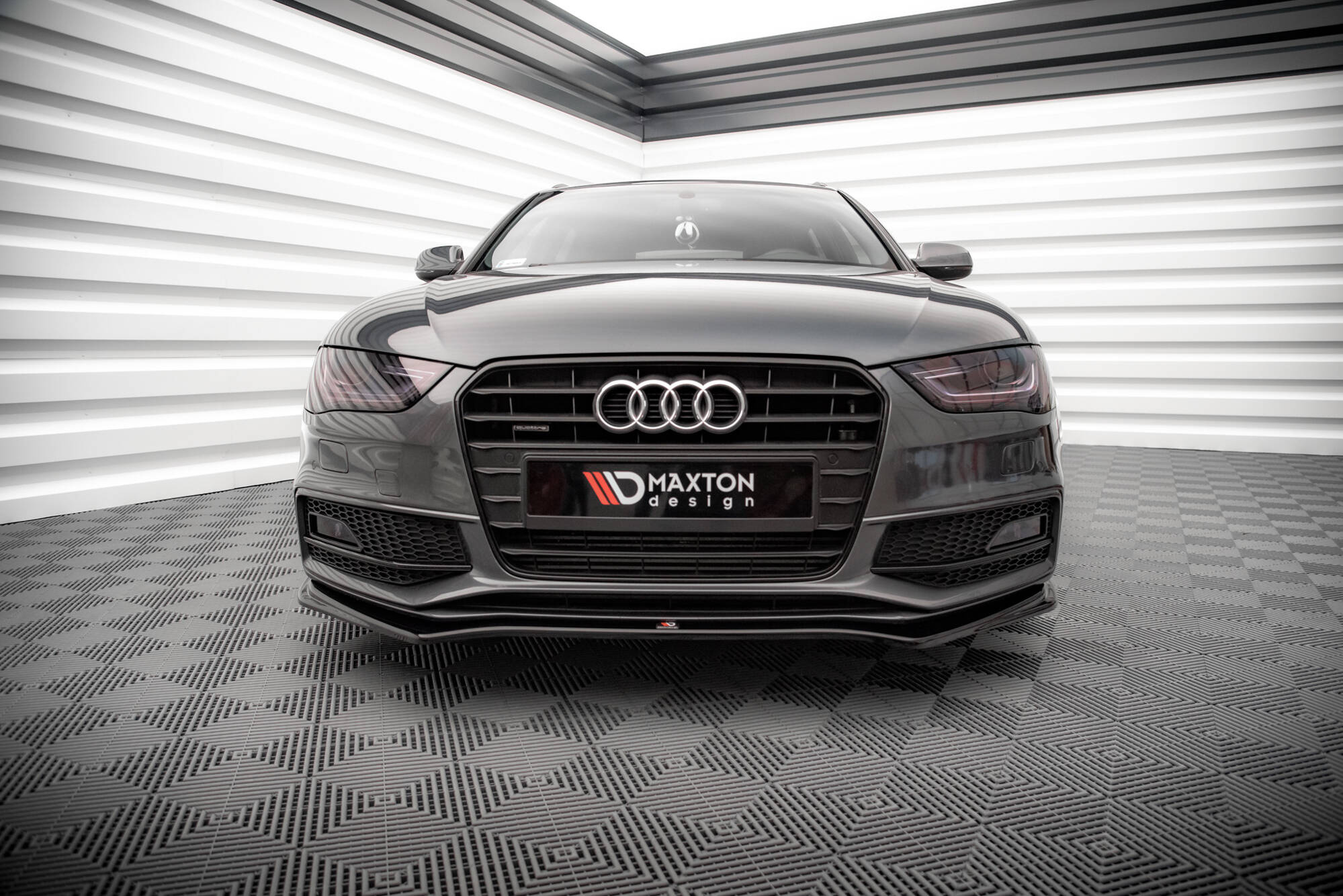 Frontspoiler Audi (S4/A4) B8 Facelift 2011 - 2015 | Sport Glossy Black Edition V4