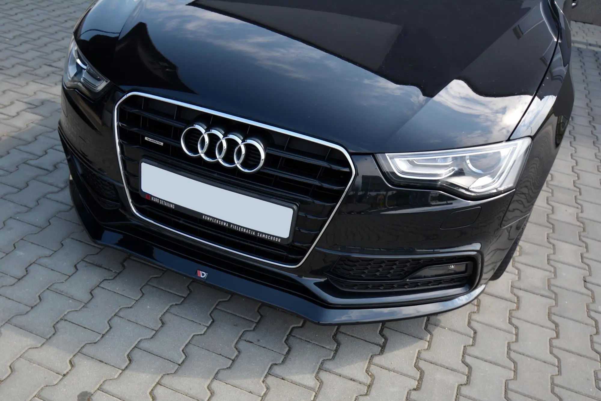 Frontspoiler Audi S5 / A5 S-Line (8T) Facelift 2011-2016 | V.1 Glossy Black Edition – bilde 3
