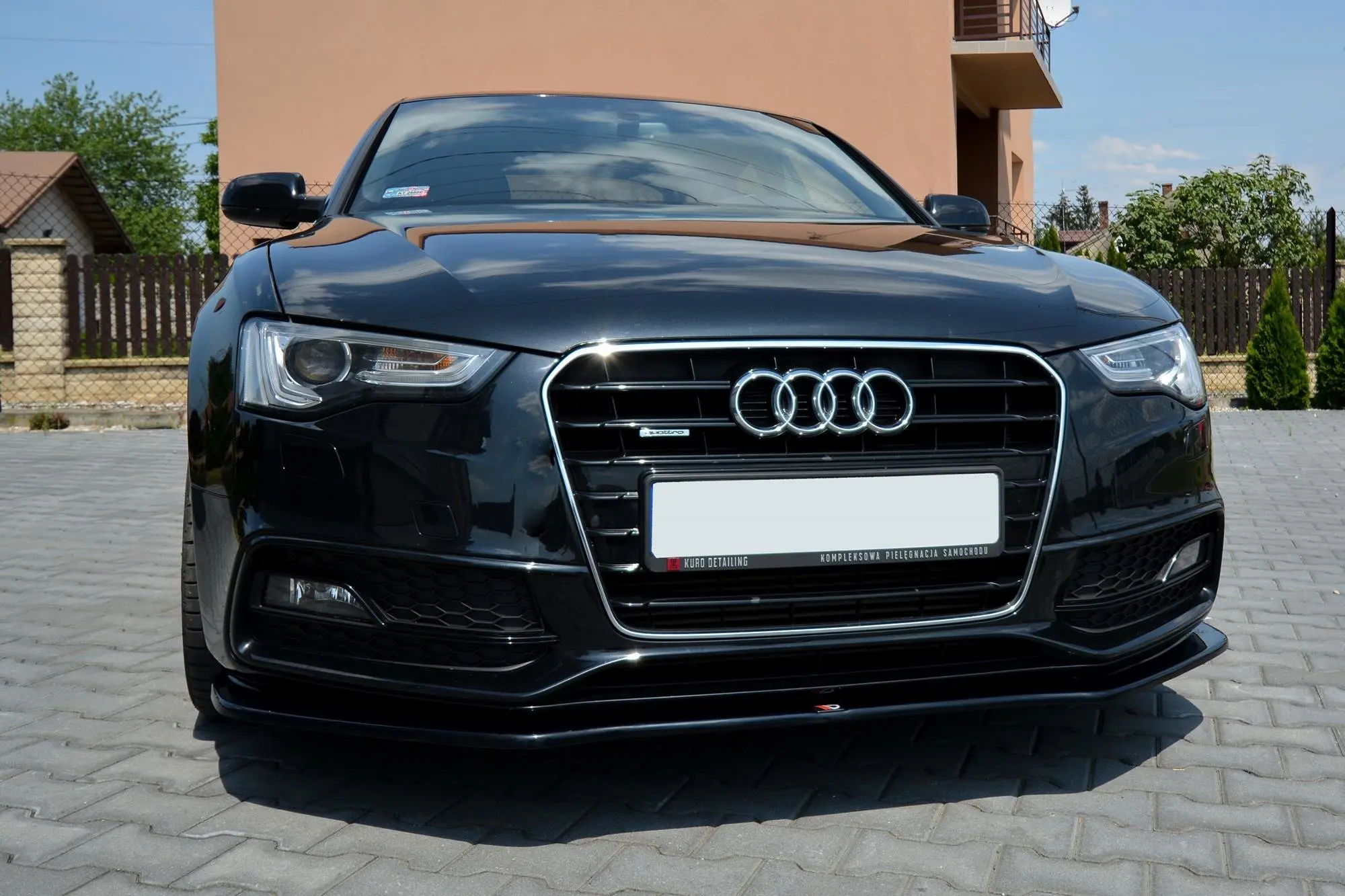 Frontspoiler Audi S5 / A5 S-Line (8T) Facelift 2011-2016 | V.2 Glossy Black Edition – bilde 3
