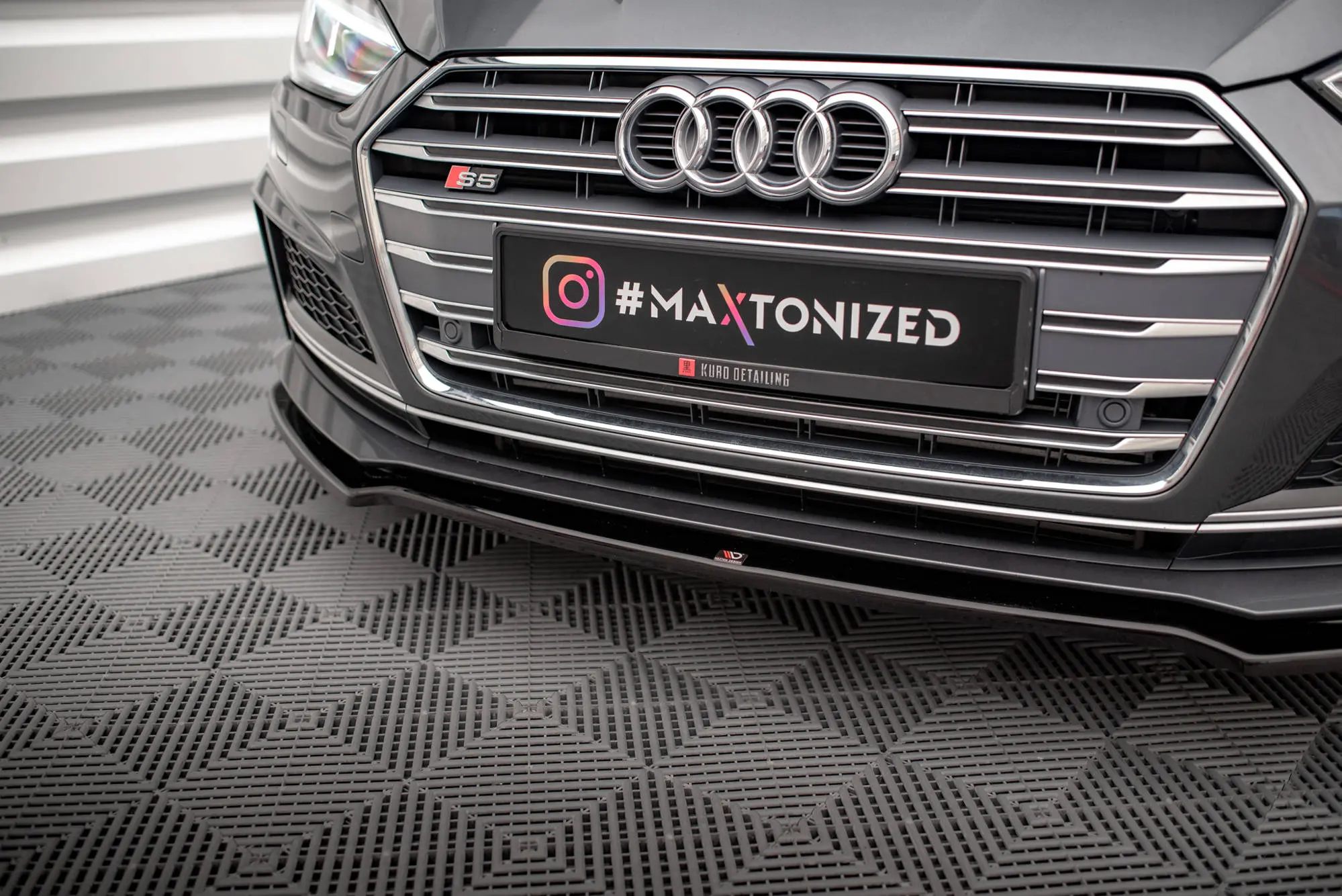 Frontspoiler Audi S5 / A5 S-Line (F5) Coupe / Sportback 2016 -> | V.1 Glossy Black Edition
