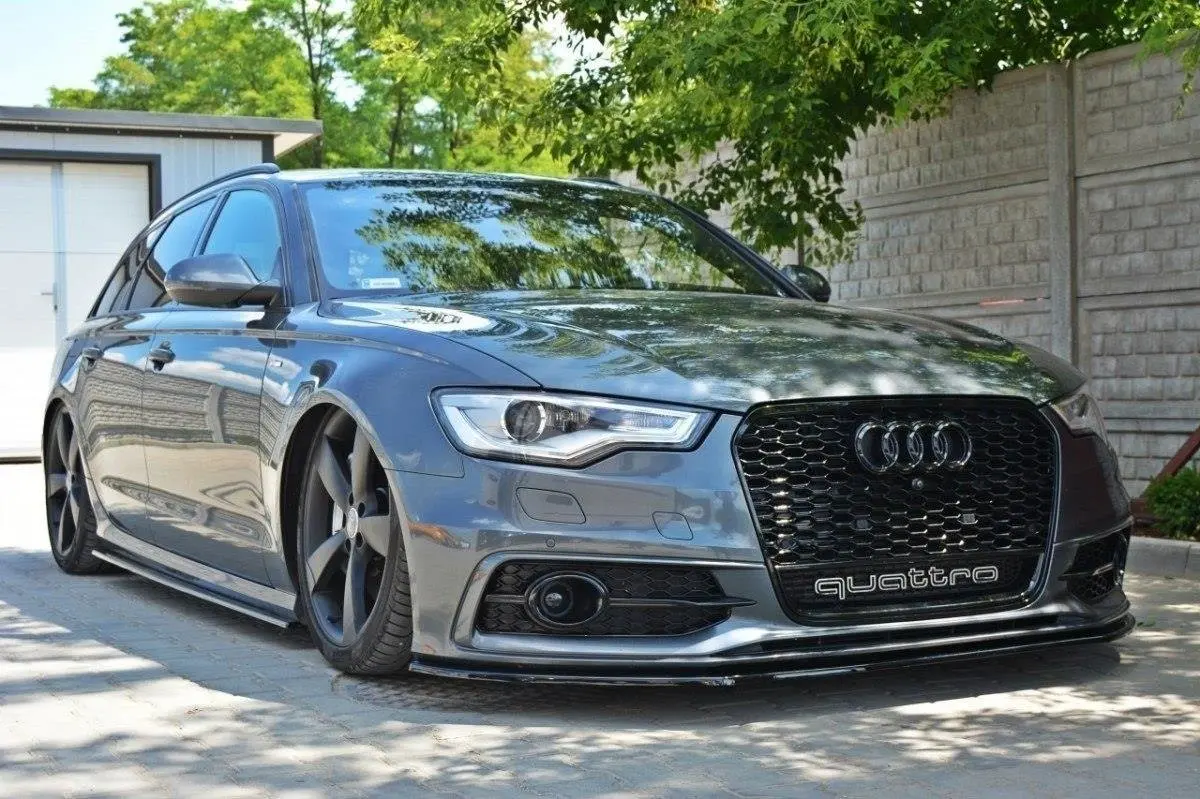 Frontspoiler Audi S6 / A6 S-Line (C7) 2011-2014 | V.1 Glossy Black Edition – bilde 2