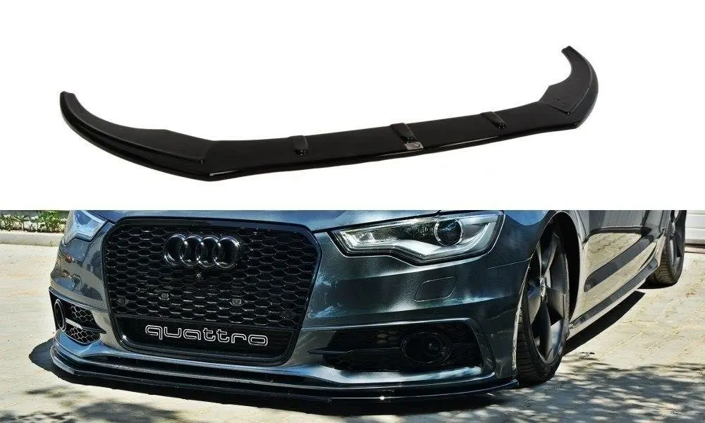Frontspoiler Audi S6 / A6 S-Line (C7) 2011-2014 | V.1 Glossy Black Edition – bilde 4