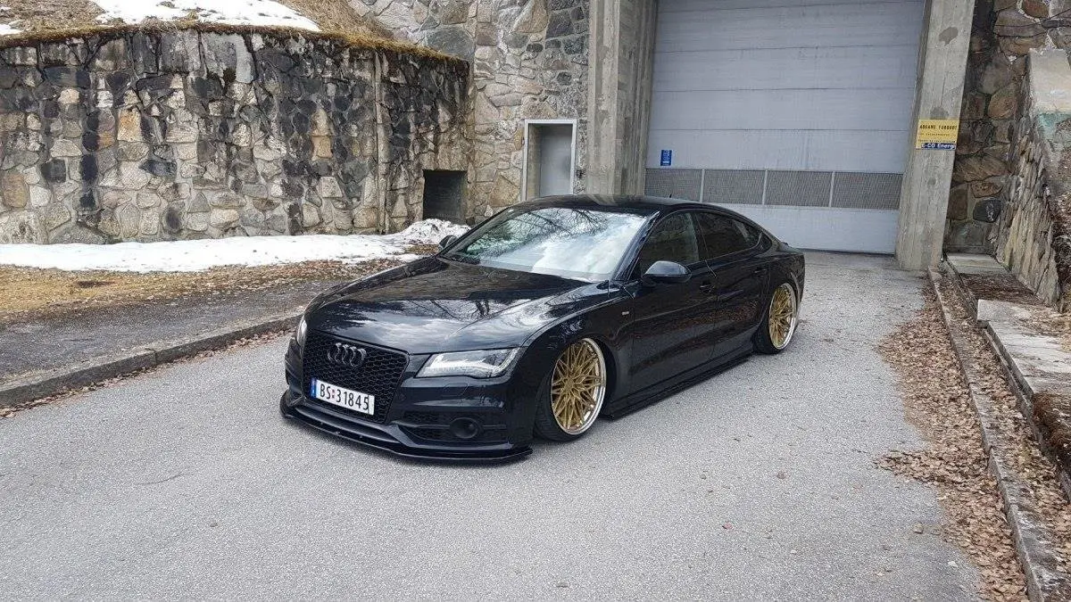 Frontspoiler Audi S7 (C7) 2012-2014 / A7 S-Line (C7) 2010-2014 | V.2 Glossy Black Edition – bilde 2