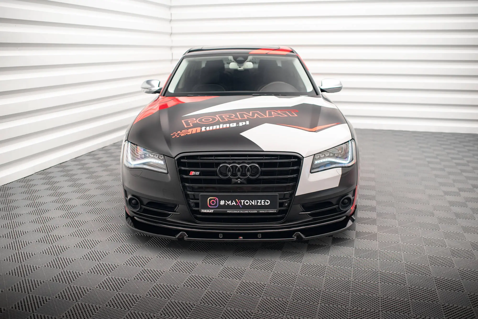 Frontspoiler Audi S8 (D4) 2012-2015 | V.2 Glossy Black Edition – bilde 3
