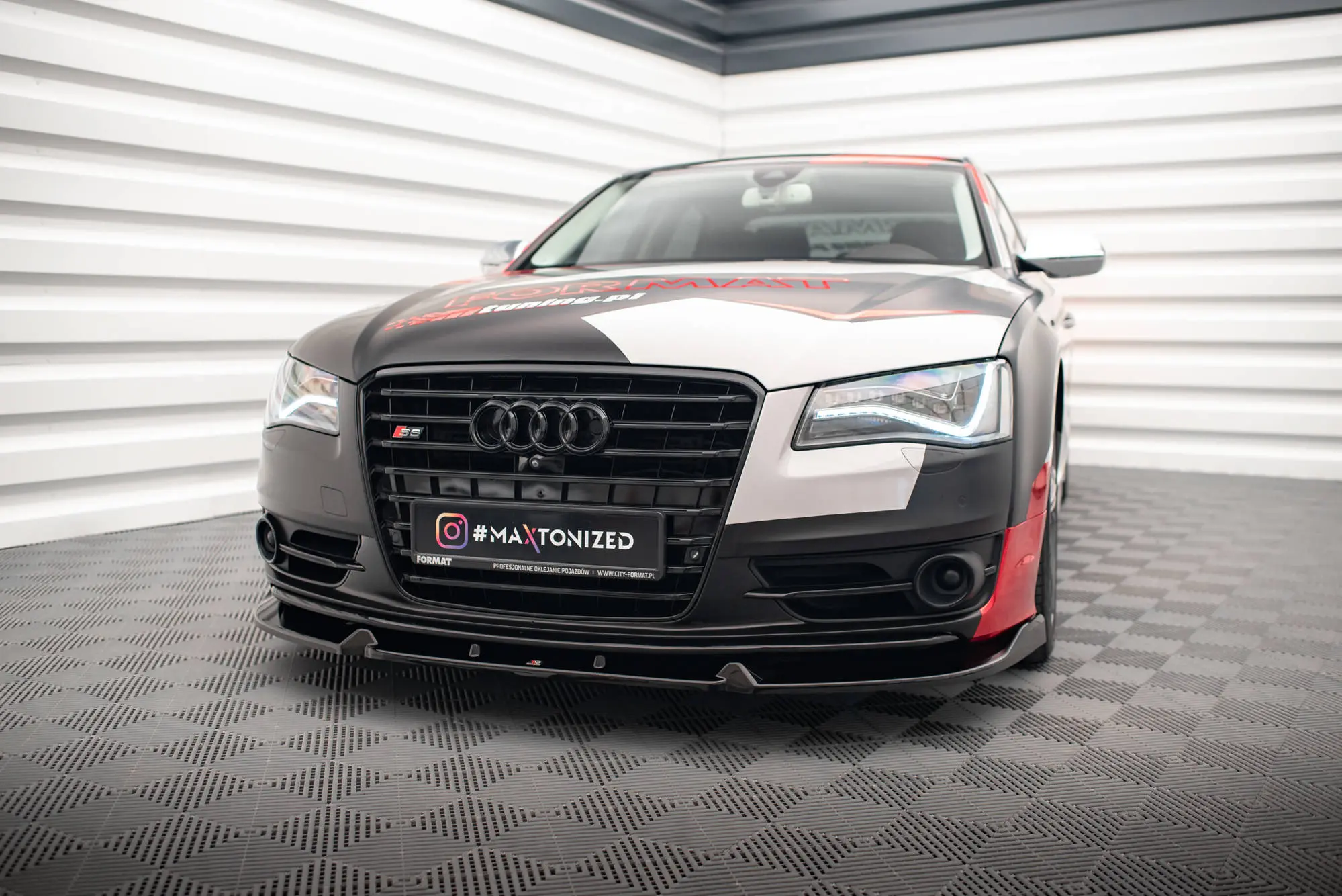 Frontspoiler Audi S8 (D4) 2012-2015 | V.2 Glossy Black Edition – bilde 4
