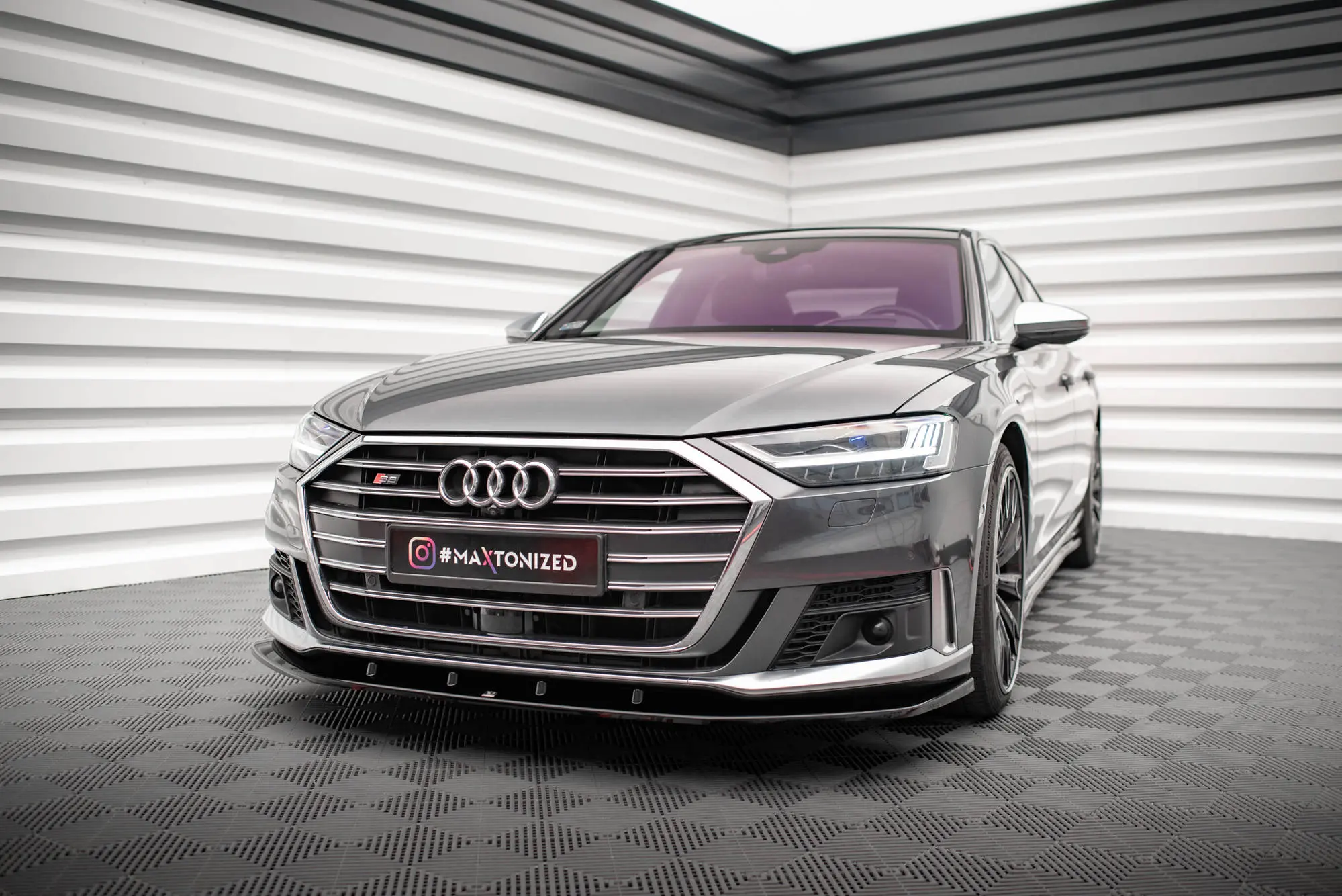 Frontspoiler Audi S8 (D5) 2019-2021 | V.2 Glossy Black Edition – bilde 4