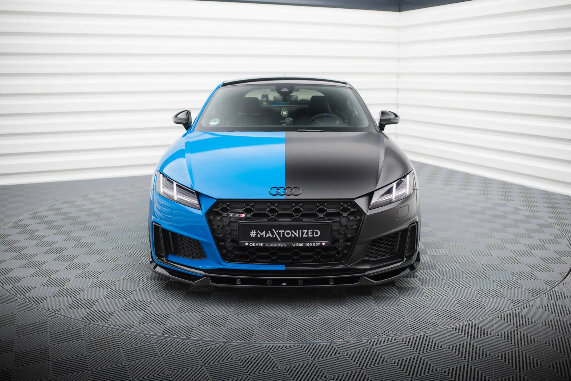 Frontspoiler Audi TT S (8S) facelift 2018 – 2023 | V.1 Glossy Black Edition – bilde 4
