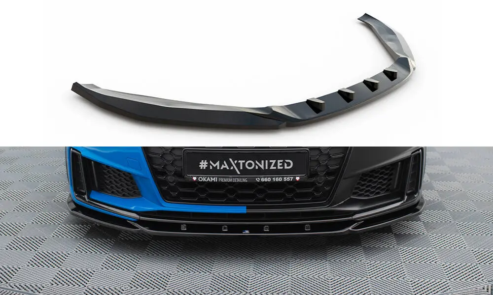 Frontspoiler Audi TT S (8S) facelift 2018 – 2023 | V.2 Glossy Black Edition – bilde 3