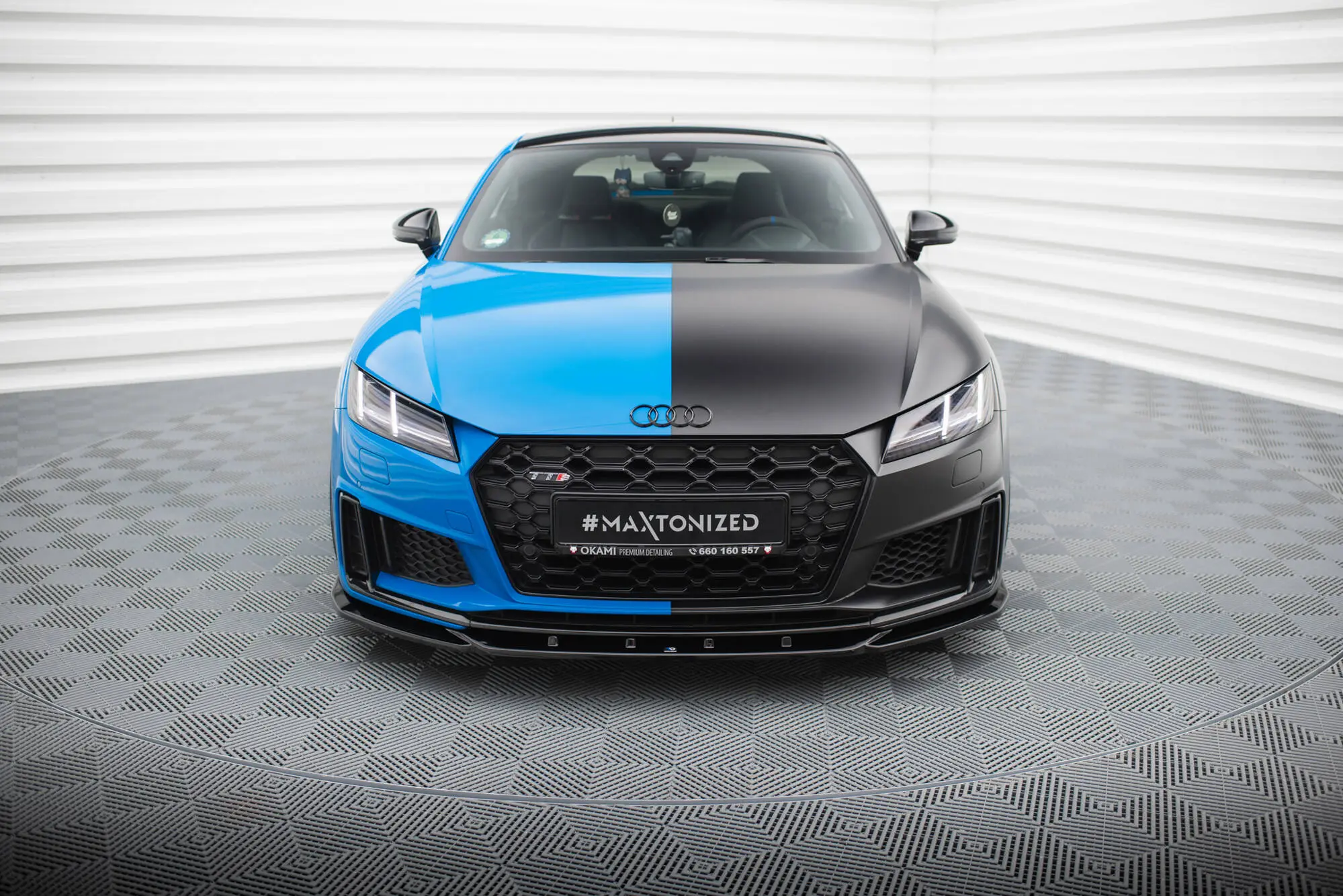 Frontspoiler Audi TT S (8S) facelift 2018 – 2023 | V.2 Glossy Black Edition – bilde 4