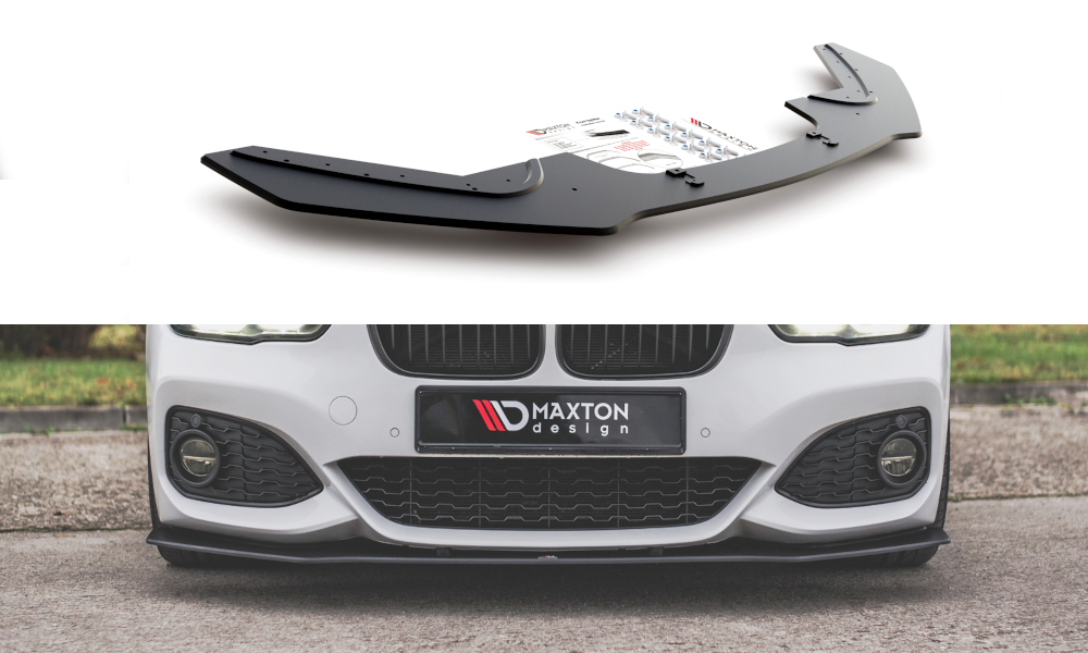 Frontspoiler BMW 1 (F20 / F21) M Power LCI 2015 - 2019 / M140i 2017-2019 | V.3 Street Pro Black Edition – bilde 2