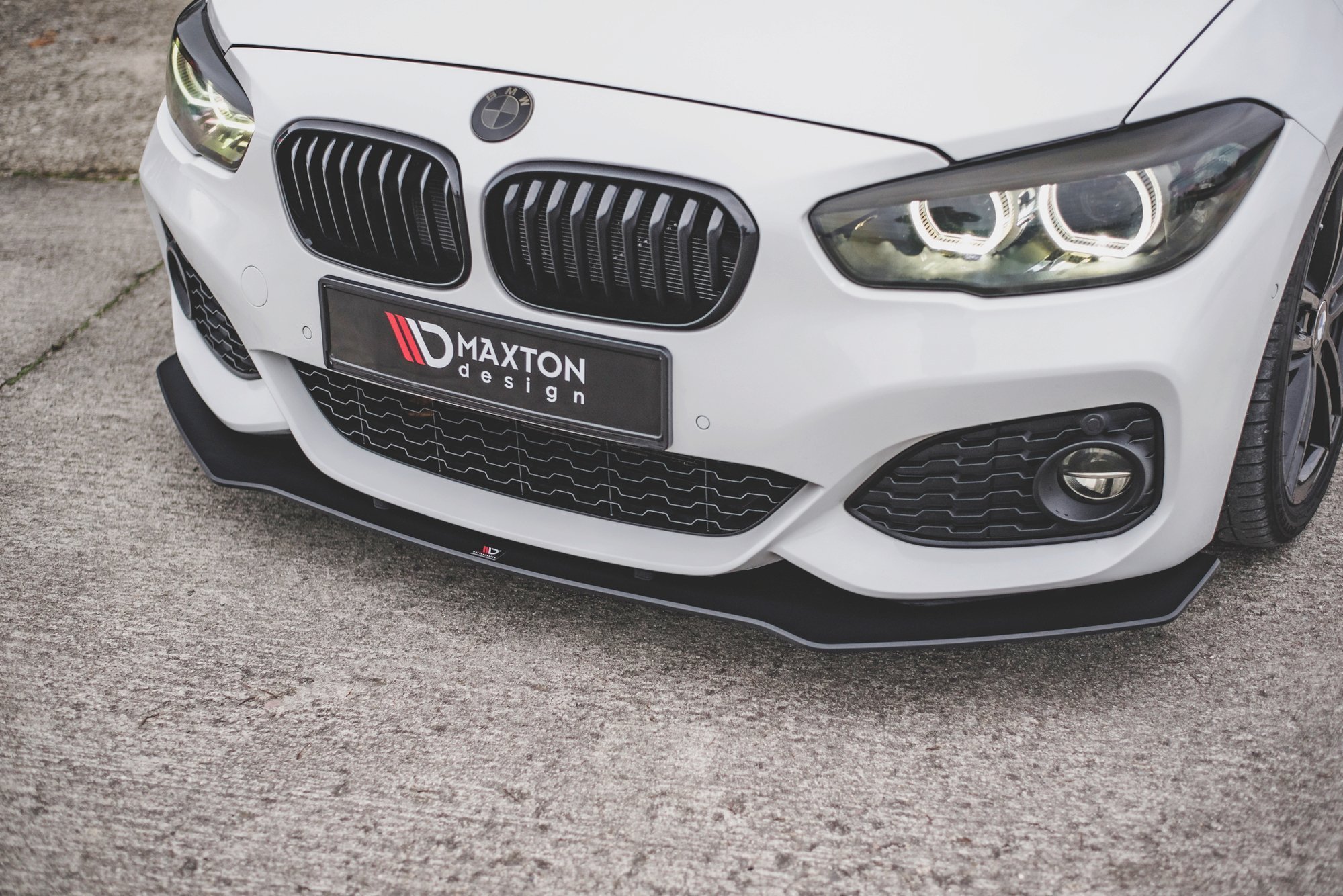 Frontspoiler BMW 1 (F20 / F21) M Power LCI 2015 - 2019 / M140i 2017-2019 | V.3 Street Pro Black Edition – bilde 3