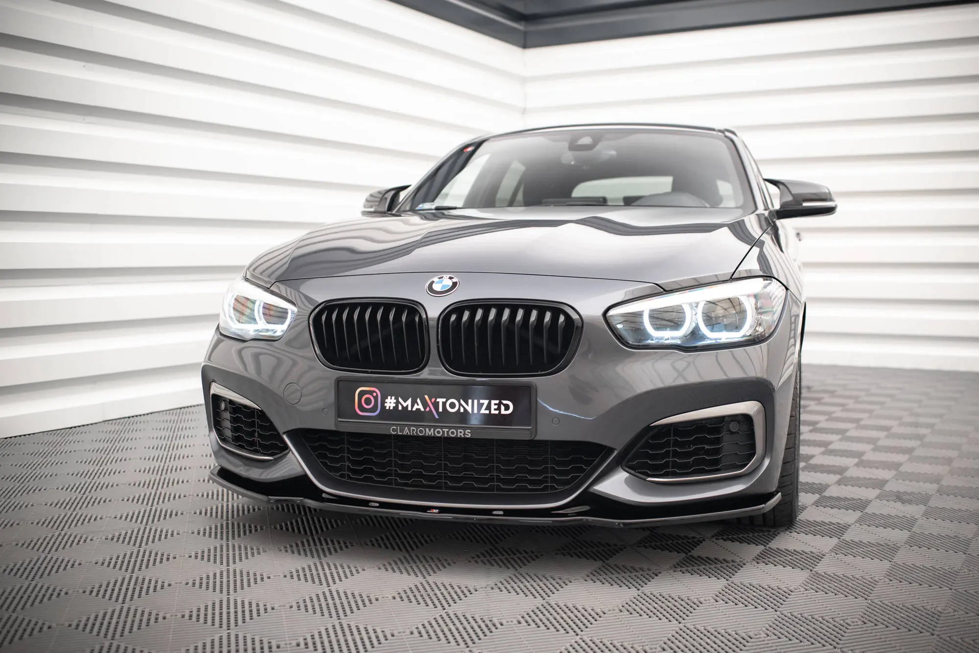 Frontspoiler BMW 1 ((F20 / F21) M Power LCI 2015 - 2019 | V.1 Glossy Black Edition – bilde 2