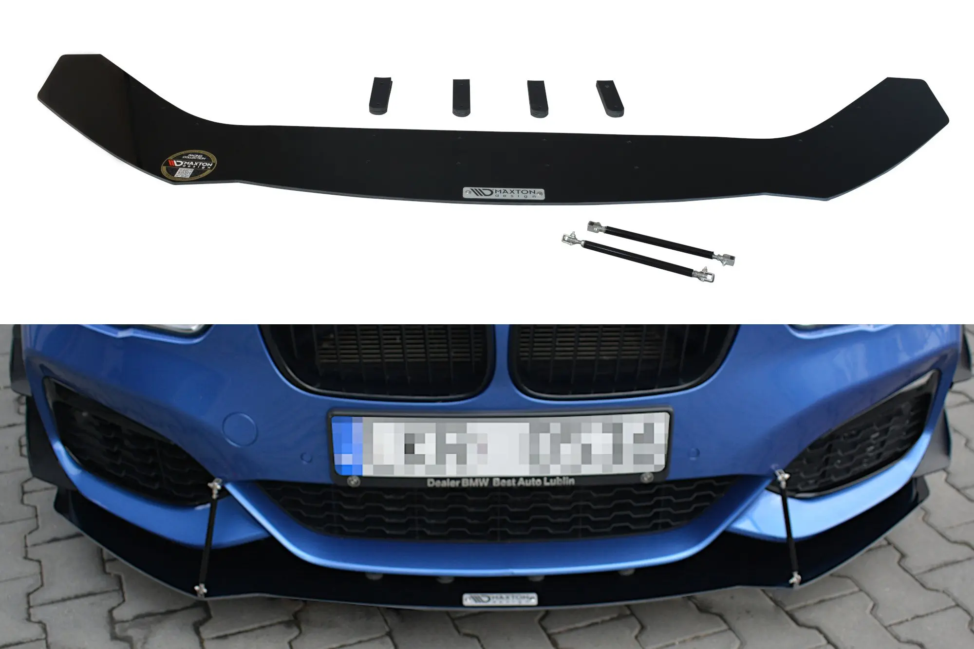 Frontspoiler BMW 1 (F20 / F21) M Power LCI 2015 - 2019 | V.1 Racing Black Edition – bilde 2