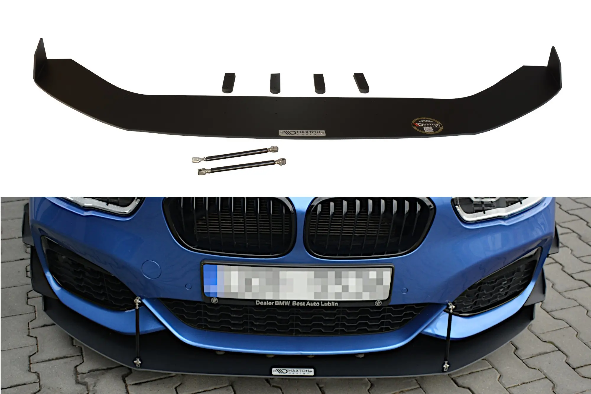 Frontspoiler BMW 1 (F20 / F21) M Power LCI 2015 - 2019 | V.2 Racing Black Edition – bilde 2