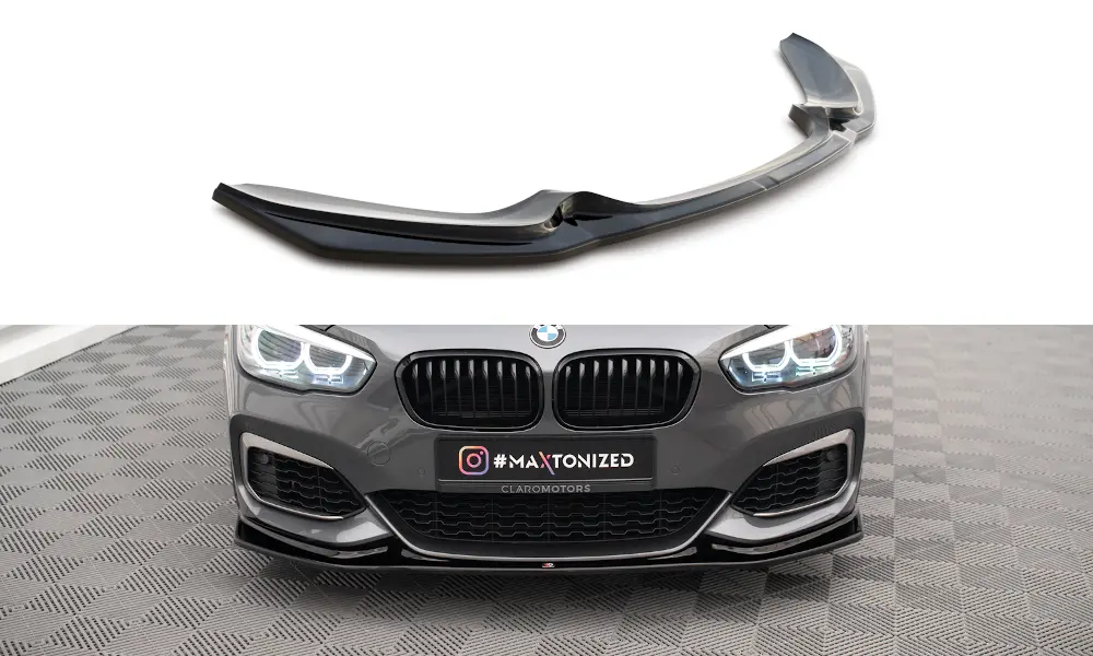 Frontspoiler BMW 1 ((F20 / F21) M Power LCI 2015 - 2019 | V.3 Glossy Black Edition – bilde 3