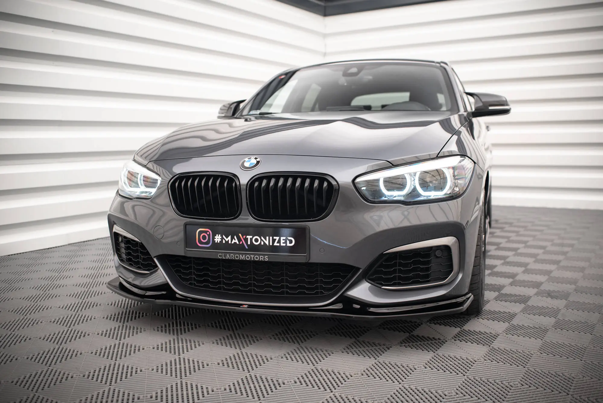 Frontspoiler BMW 1 ((F20 / F21) M Power LCI 2015 - 2019 | V.3 Glossy Black Edition – bilde 4