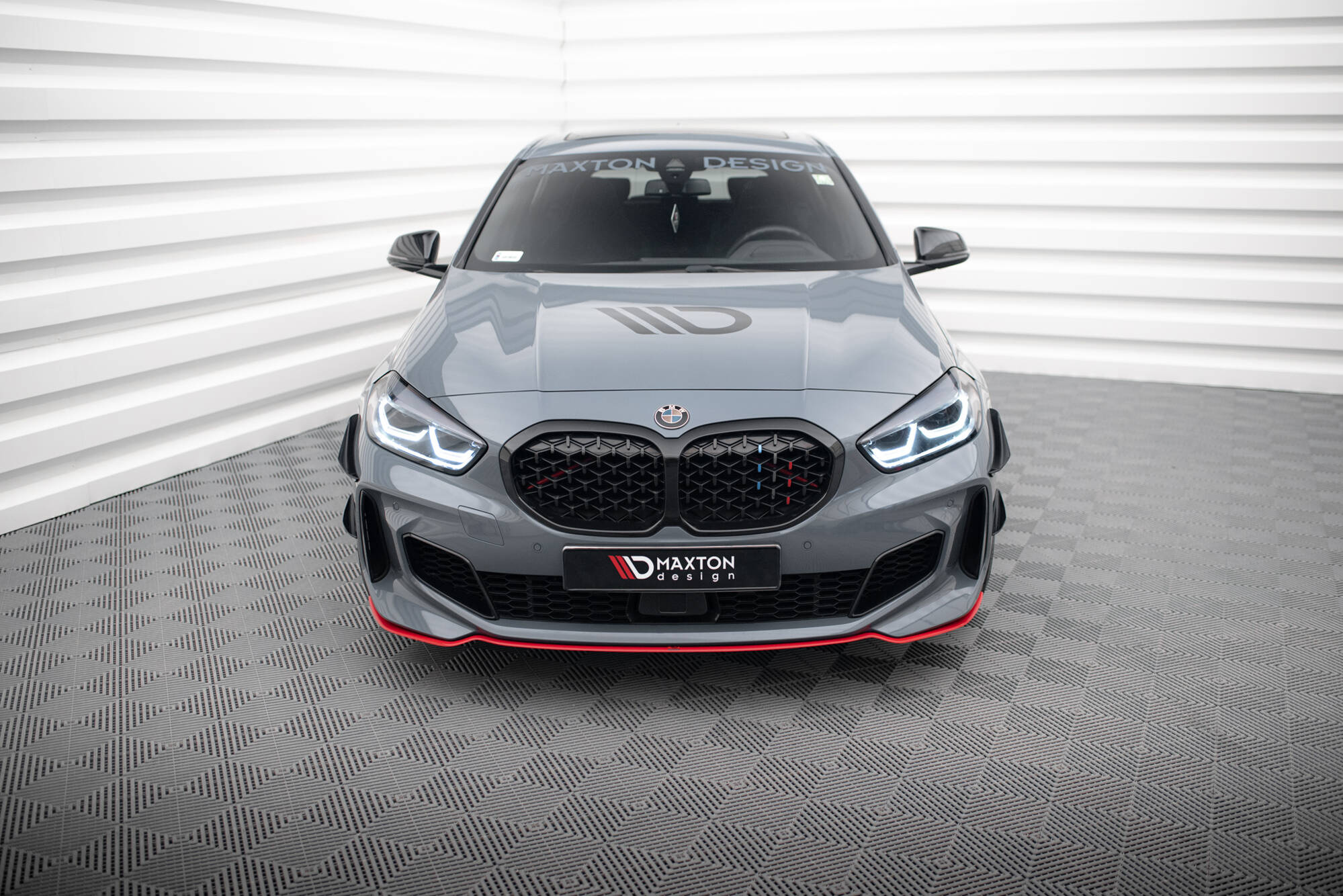 Frontspoiler BMW 1 (M-Pack/M135i/128ti) F40 2019 - 2024 | Sport Glossy Red Edition V4 – bilde 2