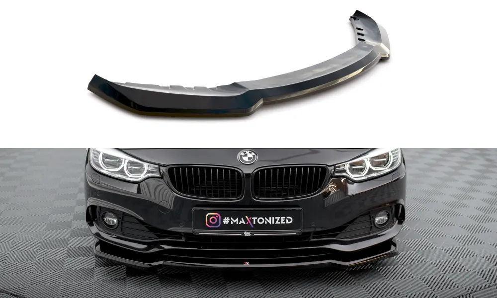Frontspoiler BMW 4 Gran Coupe (F36) 2014-2017 | V.1 Glossy Black Edition – bilde 3