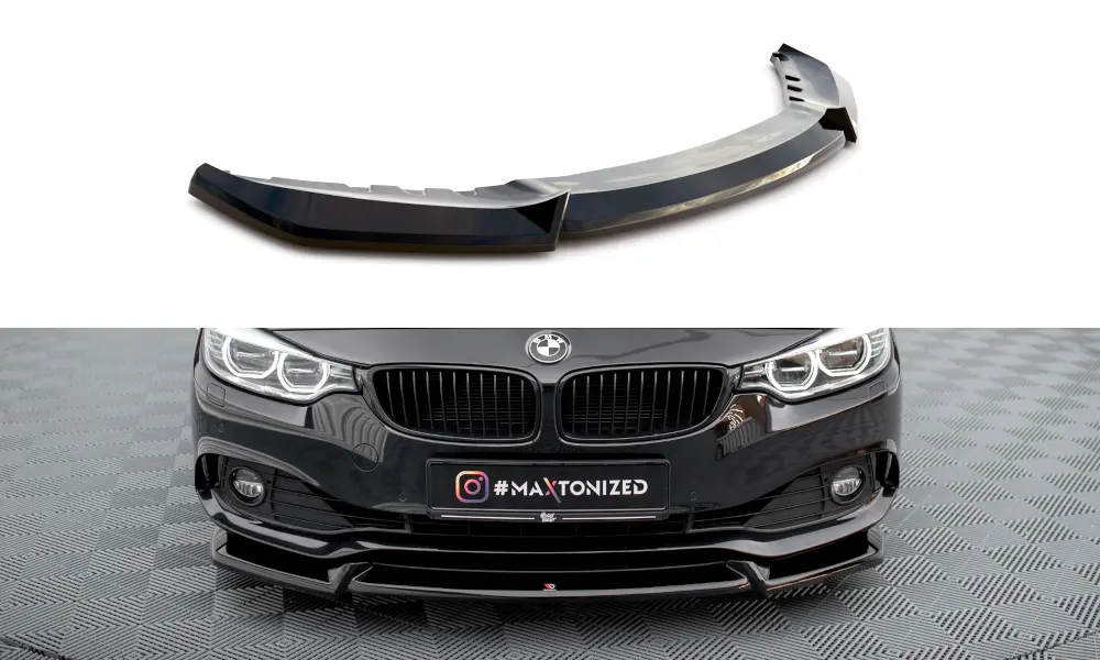 Frontspoiler BMW 4 Gran Coupe (F36) 2014-2017 | V.2 Glossy Black Edition – bilde 2