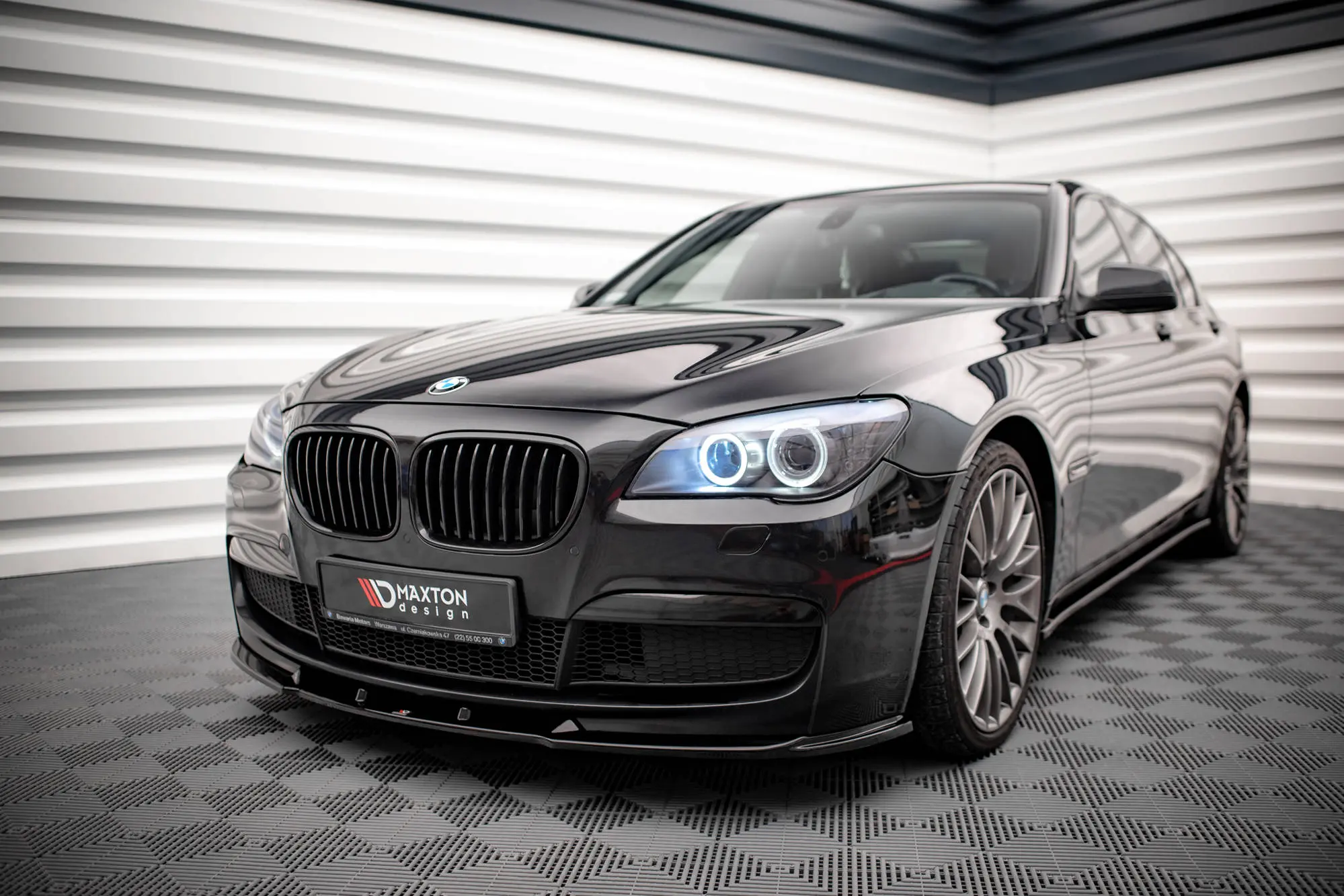 Frontspoiler BMW 7 (F01) M-Pakke 2008-2013 | V.2 Glossy Black Edition – bilde 4