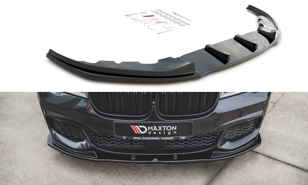 Frontspoiler BMW 7 (G11) M-pakke 2015-2018 | V.2 Glossy Black Edition – bilde 3
