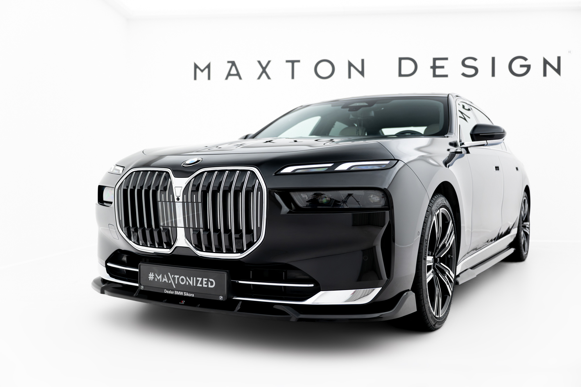 Frontspoiler BMW 7 (G70) 2022 -> | V1 Sport Glossy Black Edition – bilde 4