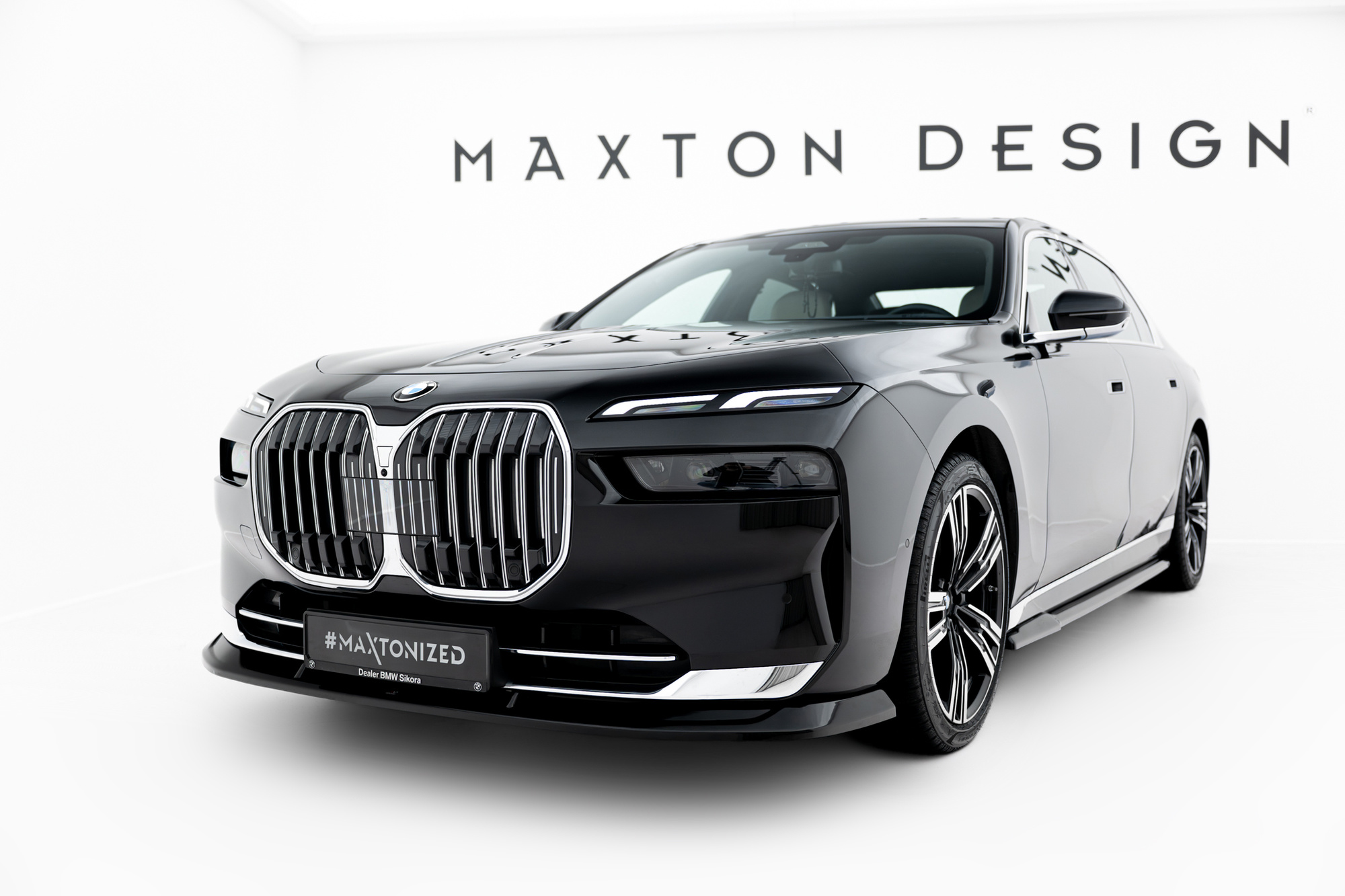 Frontspoiler BMW 7 (G70) 2022 -> | V2 Sport Glossy Black Edition – bilde 4