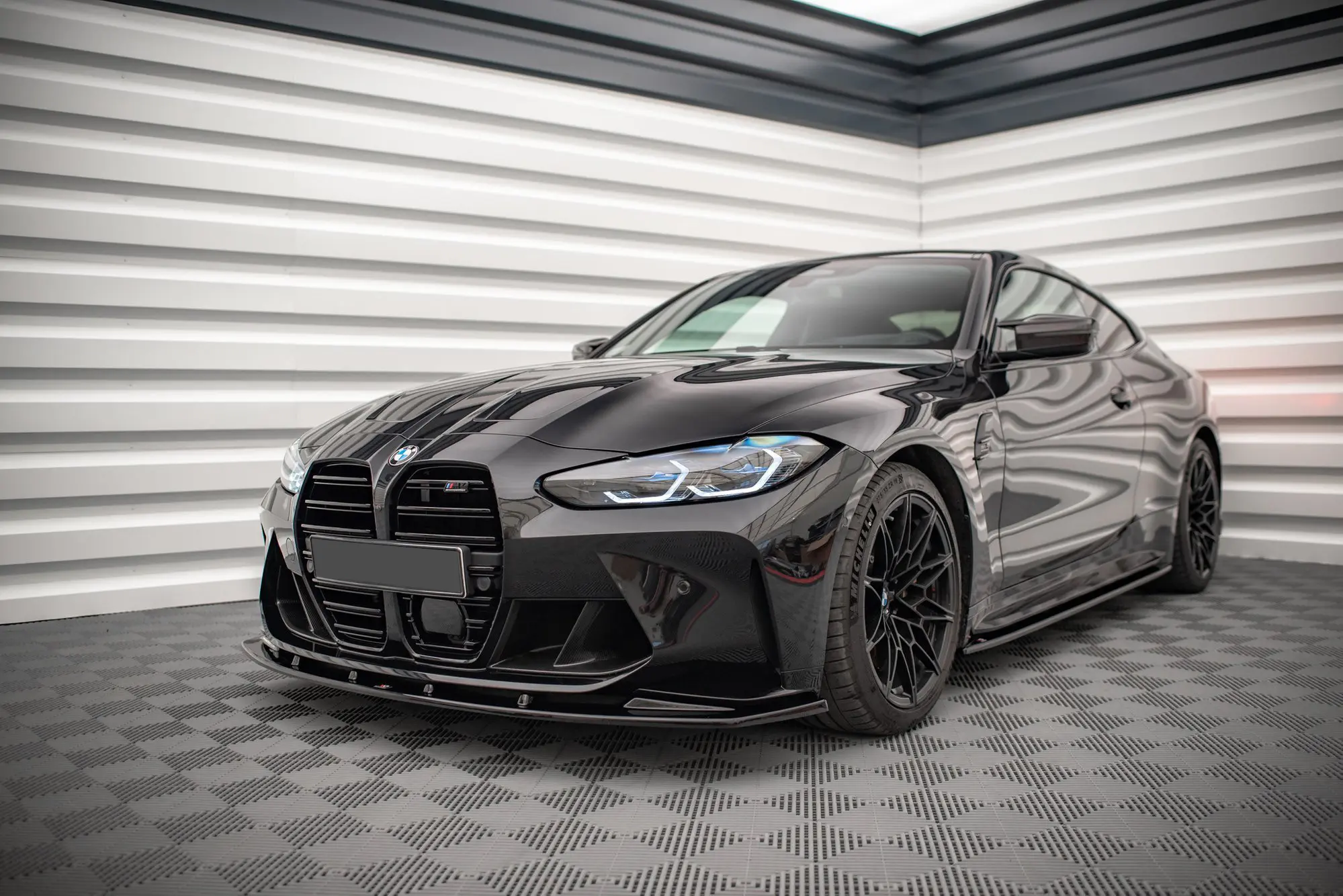 Frontspoiler BMW M4 (G82) 2021-> / BMW M3 (G80) 2021-> | V.1 Glossy Black Edition – bilde 2