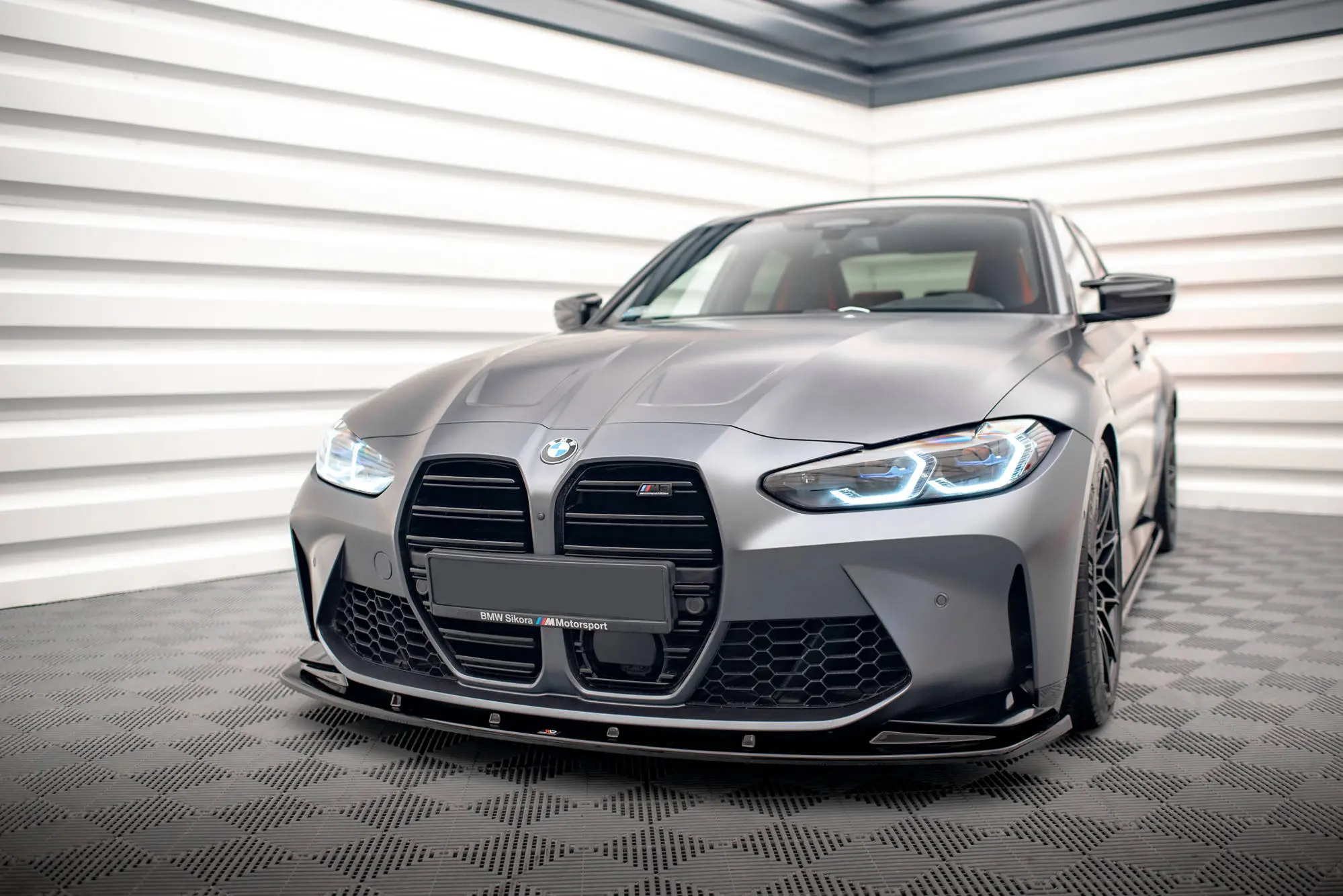 Frontspoiler BMW M4 (G82) 2021-> / BMW M3 (G80) 2021-> | V.1 Glossy Black Edition – bilde 3