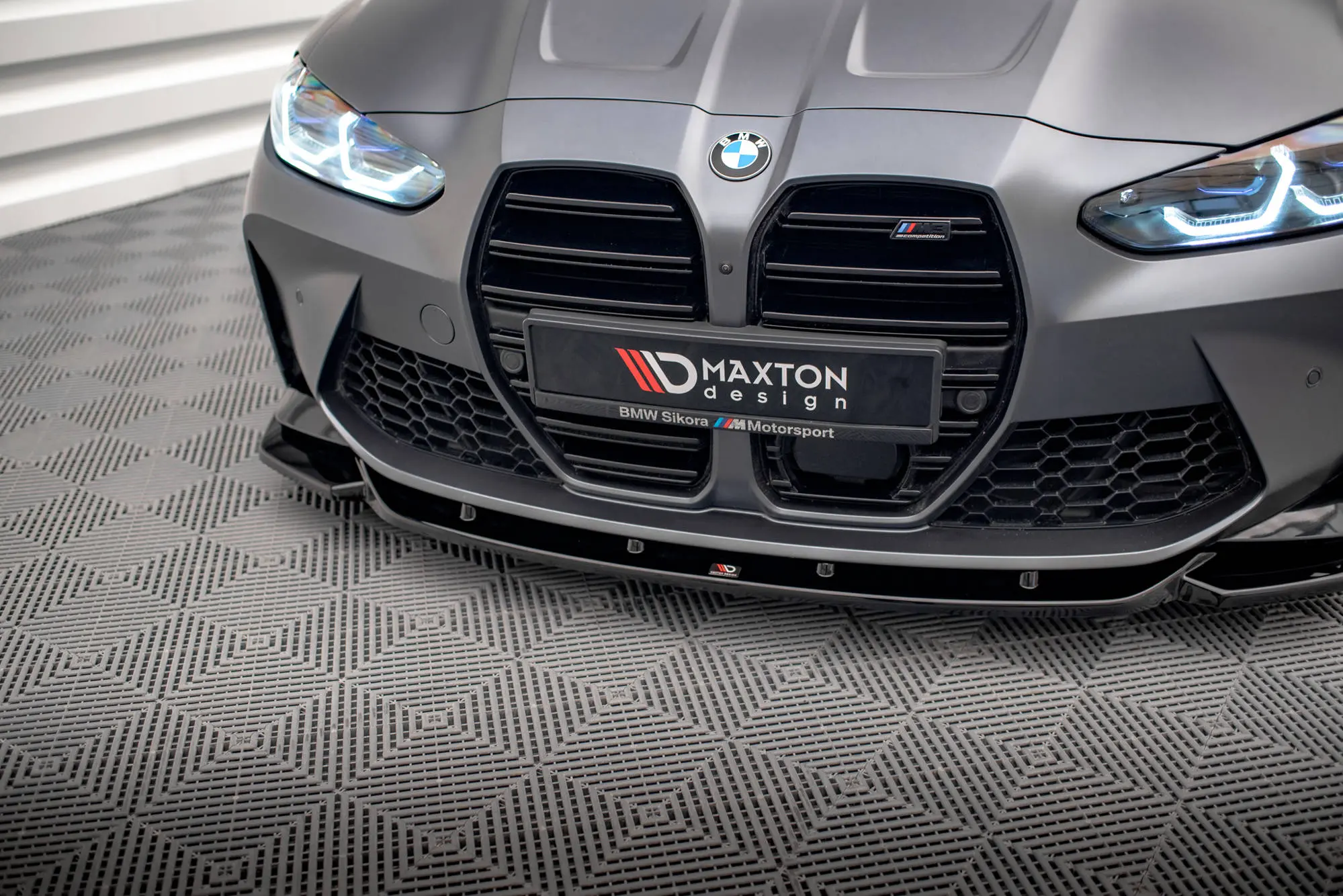 Frontspoiler BMW M4 (G82) 2021-> / BMW M3 (G80) 2021-> | V.2 Glossy Black Edition – bilde 3