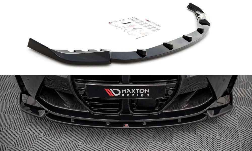 Frontspoiler BMW M4 (G82) 2021-> / BMW M3 (G80) 2021-> | V.3 Glossy Black Edition – bilde 2