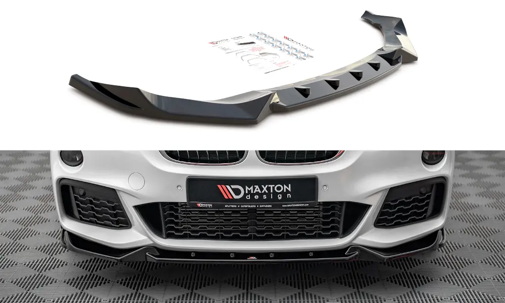 Frontspoiler BMW X1 (F48) M-Pakke 2015-2019 | V.2 Glossy Black Edition – bilde 3