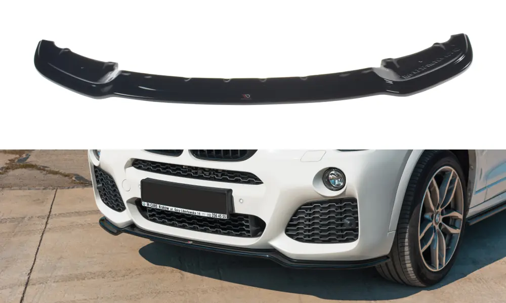 Frontspoiler BMW X3 (F25) M Pack LCI 2014 - 2017 │ Glossy Black Edition