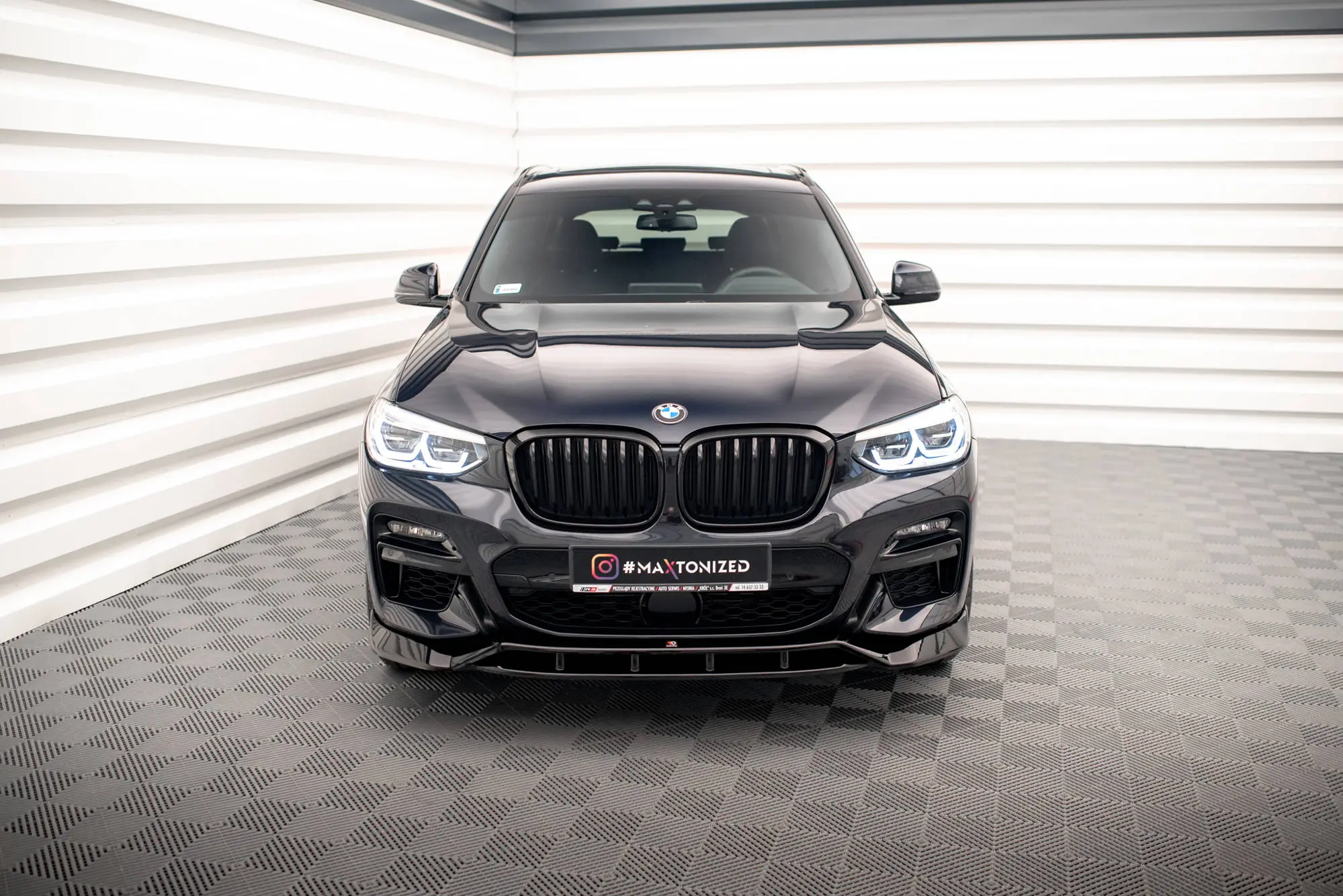 Frontspoiler BMW X3 (M40d /M40i) 2019 - 2024 / X3 M-Pack G01 2018 - 2024 | V.2 Glossy Black Edition – bilde 2