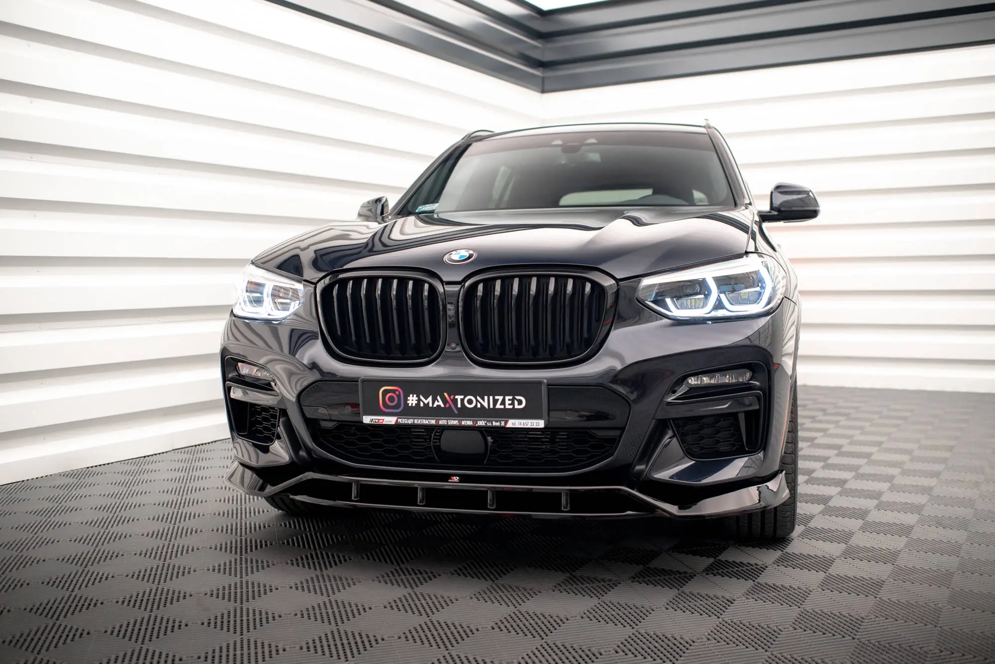 Frontspoiler BMW X3 (M40d /M40i) 2019 - 2024 / X3 M-Pack G01 2018 - 2024 | V.2 Glossy Black Edition – bilde 3