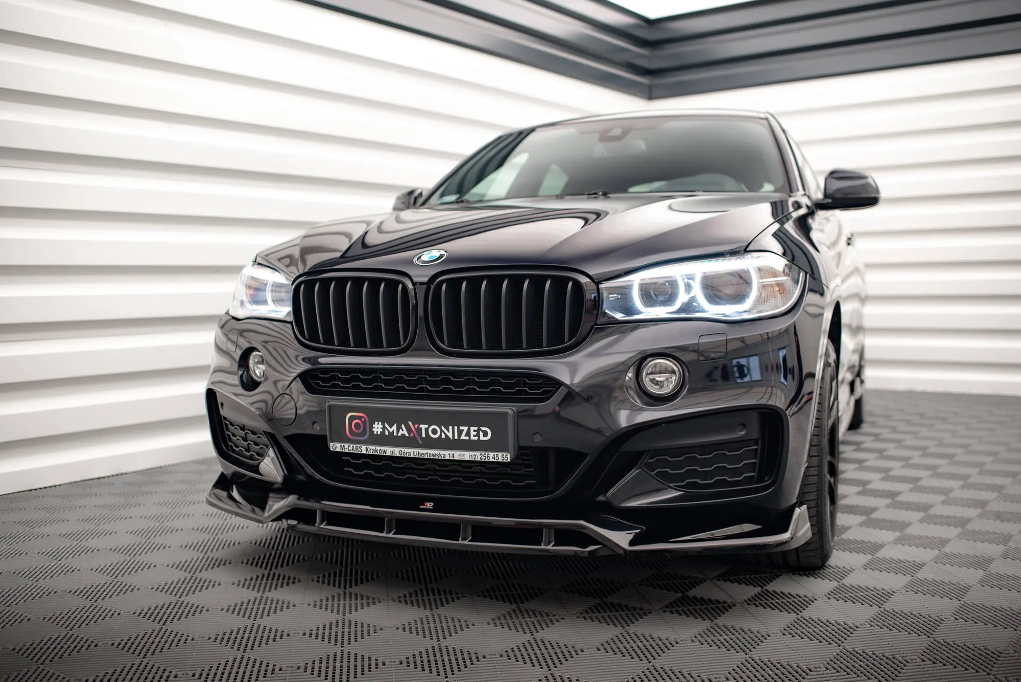 Frontspoiler BMW X6 (F16) M-Pakke 2014 - 2019 | Glossy Black Edition – bilde 2