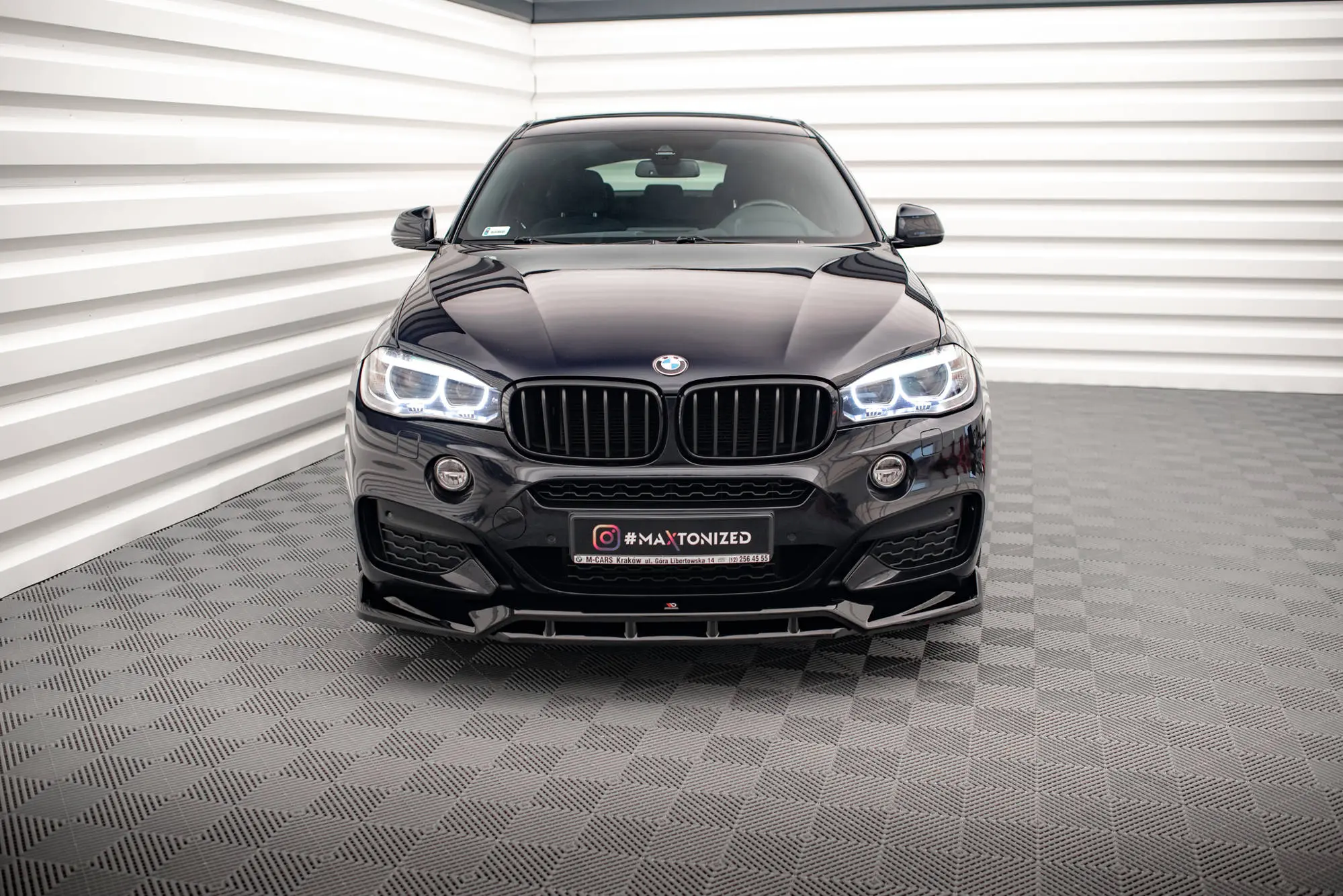 Frontspoiler BMW X6 (F16) M-Pakke 2014 - 2019 | Glossy Black Edition – bilde 4