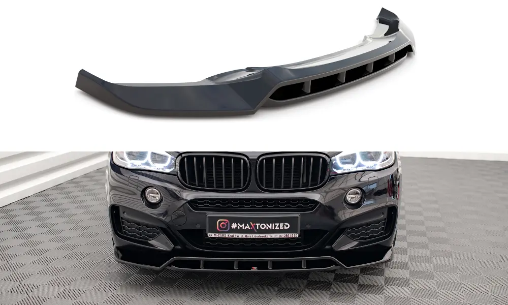 Frontspoiler BMW X6 (F16) M-Pakke 2014 - 2019 | V.2 Glossy Black Edition – bilde 3