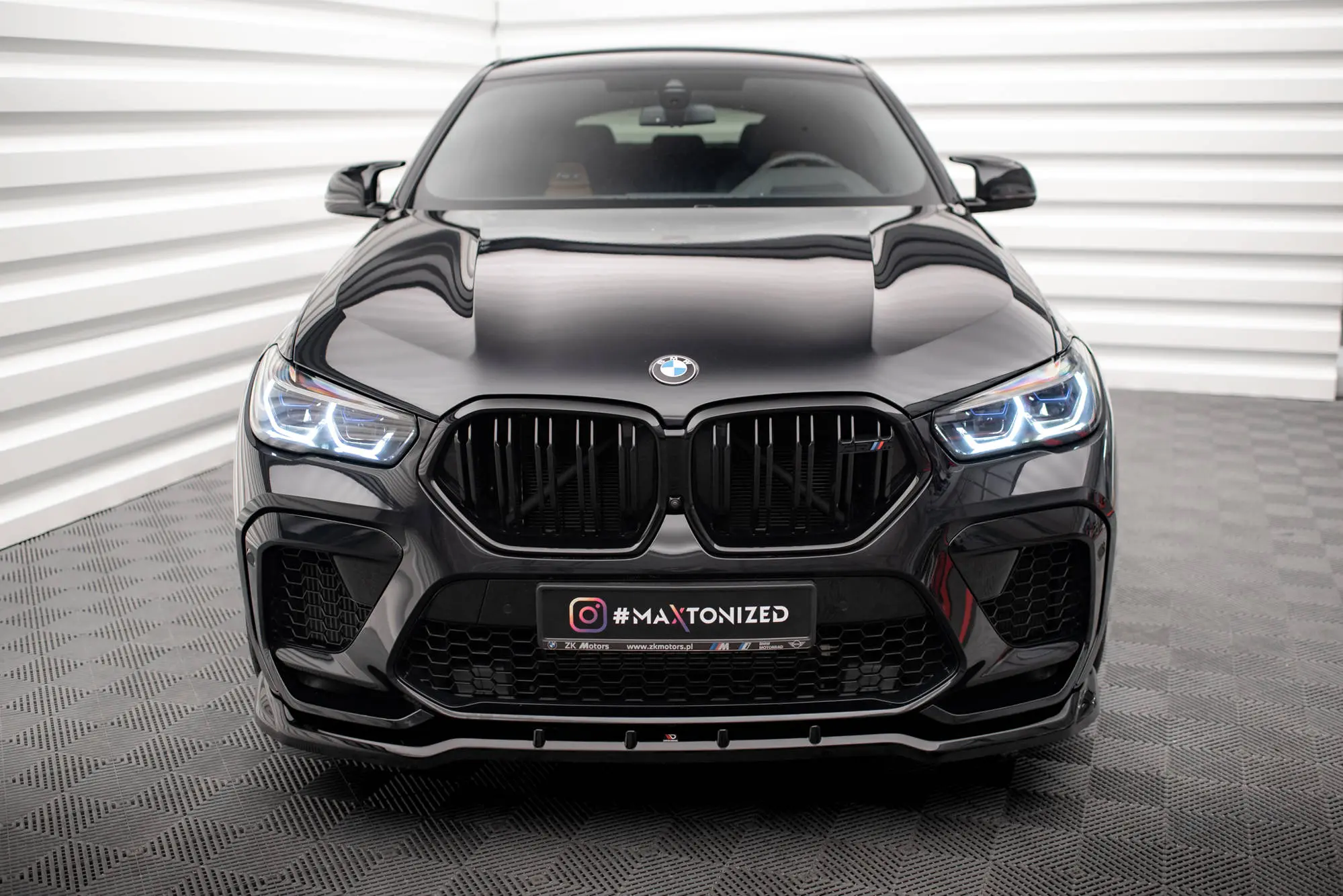 Frontspoiler BMW X6 M (F96) 2020 -> | V.1 Glossy Black Edition – bilde 2