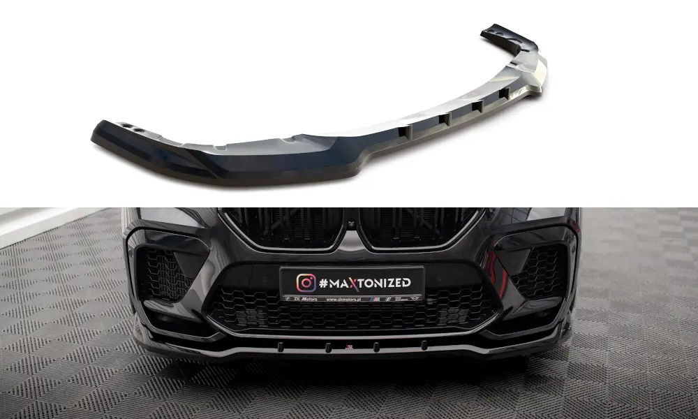 Frontspoiler BMW X6 M (F96) 2020 -> | V.1 Glossy Black Edition – bilde 3