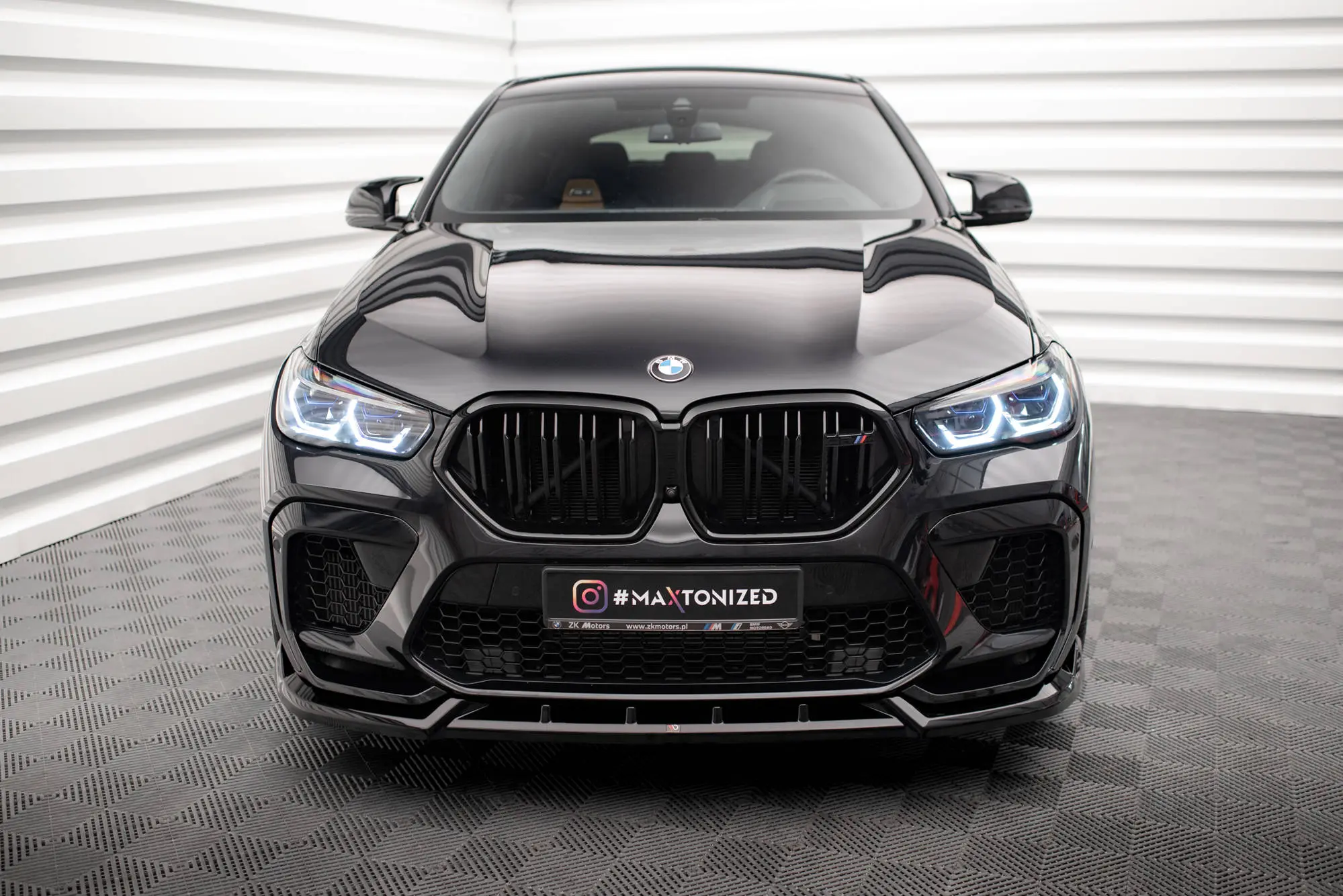 Frontspoiler BMW X6 M (F96) 2020 -> | V.2 Glossy Black Edition – bilde 3