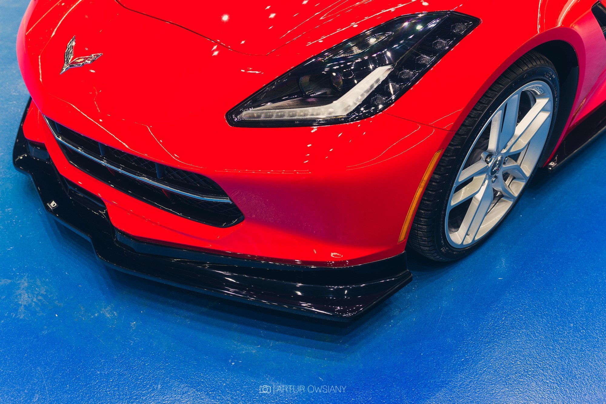 Frontspoiler Chevrolet Corvette C7 2013-2019 | V.1 Glossy Black Edition