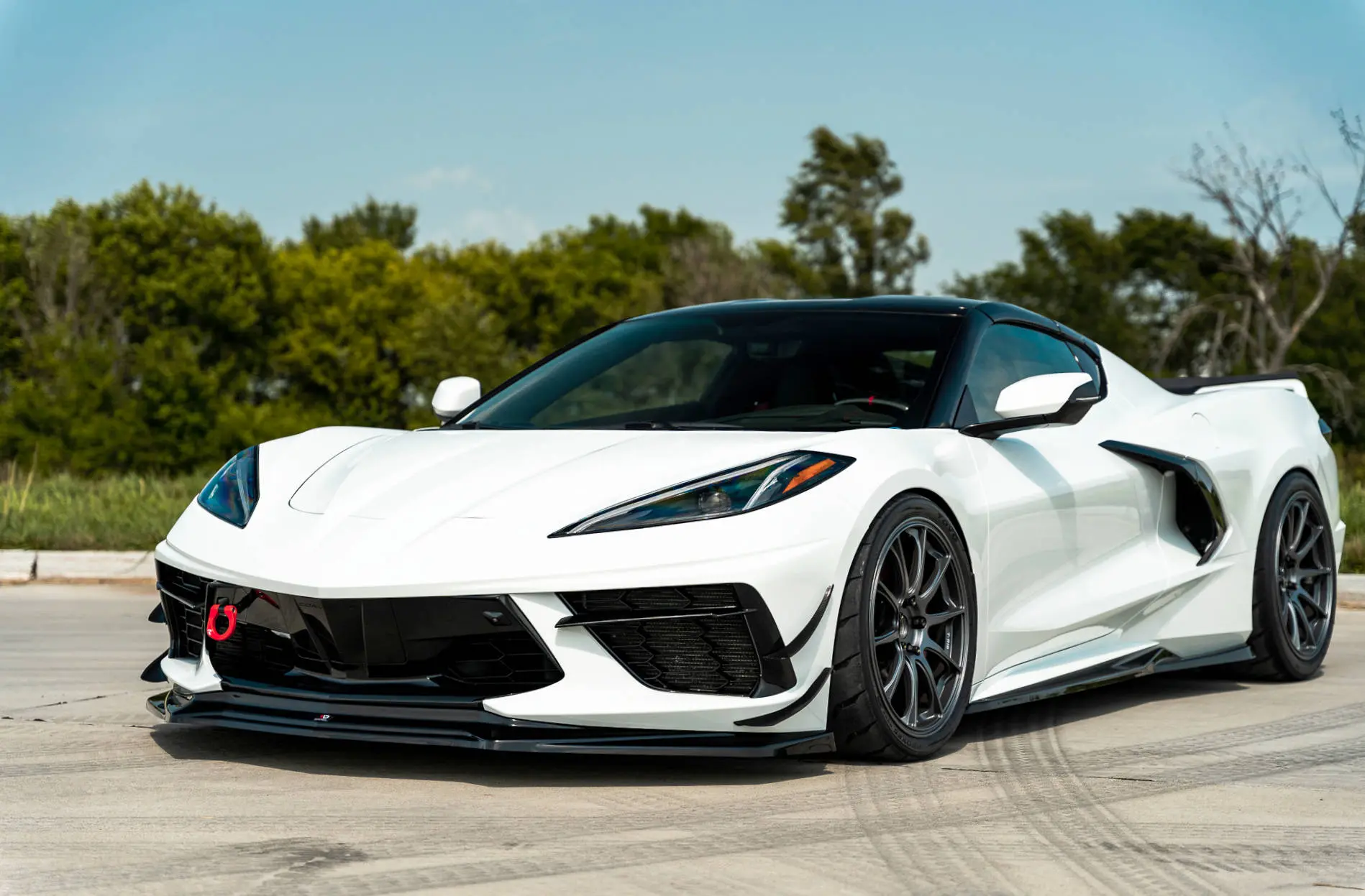 Frontspoiler Chevrolet Corvette C8 2020-> | Glossy Black Edition – bilde 4