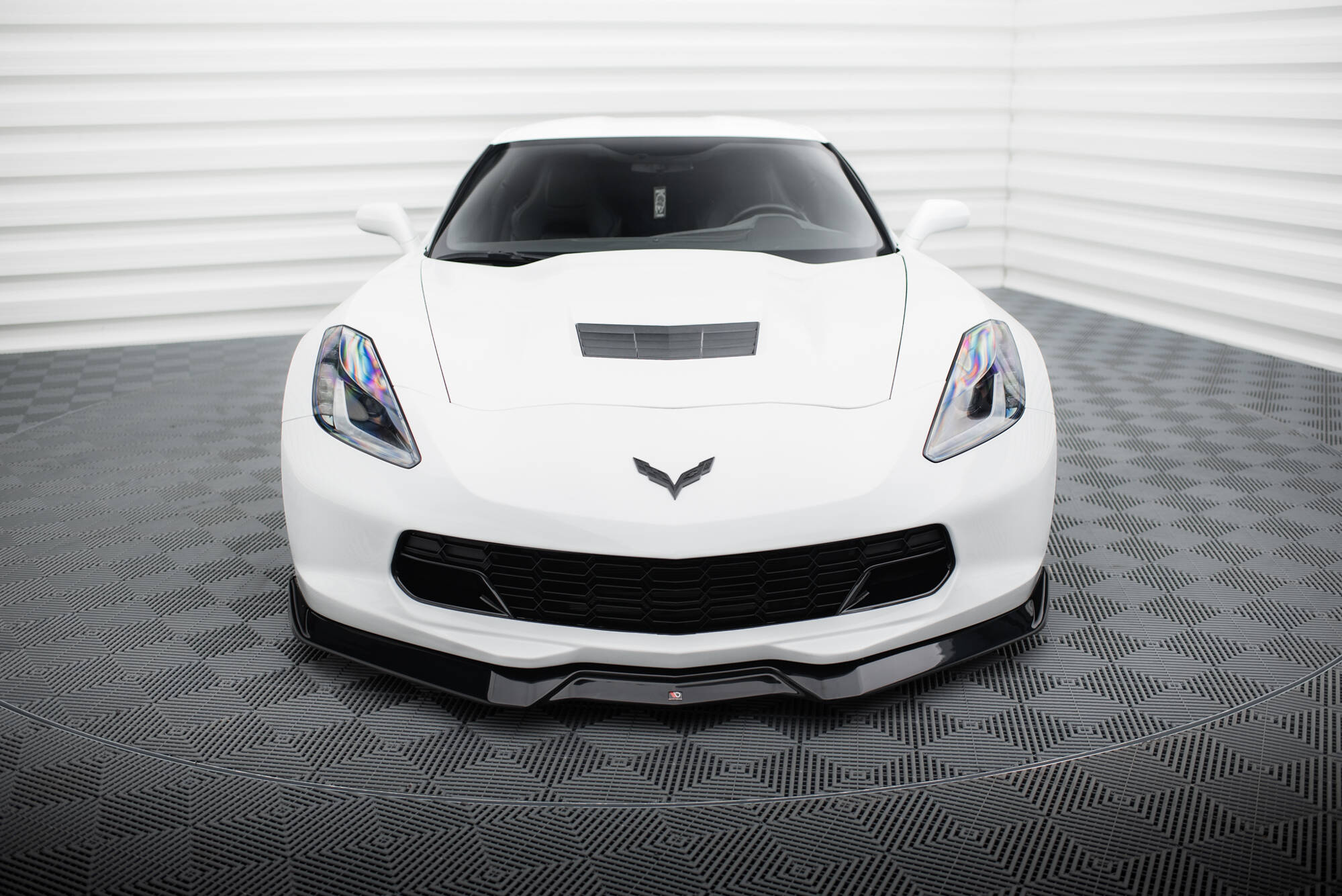 Frontspoiler Chevrolet Corvette (Stingray/Z06) C7 2013 - 2019 | Sport Glossy Black Edition V2 – bilde 2