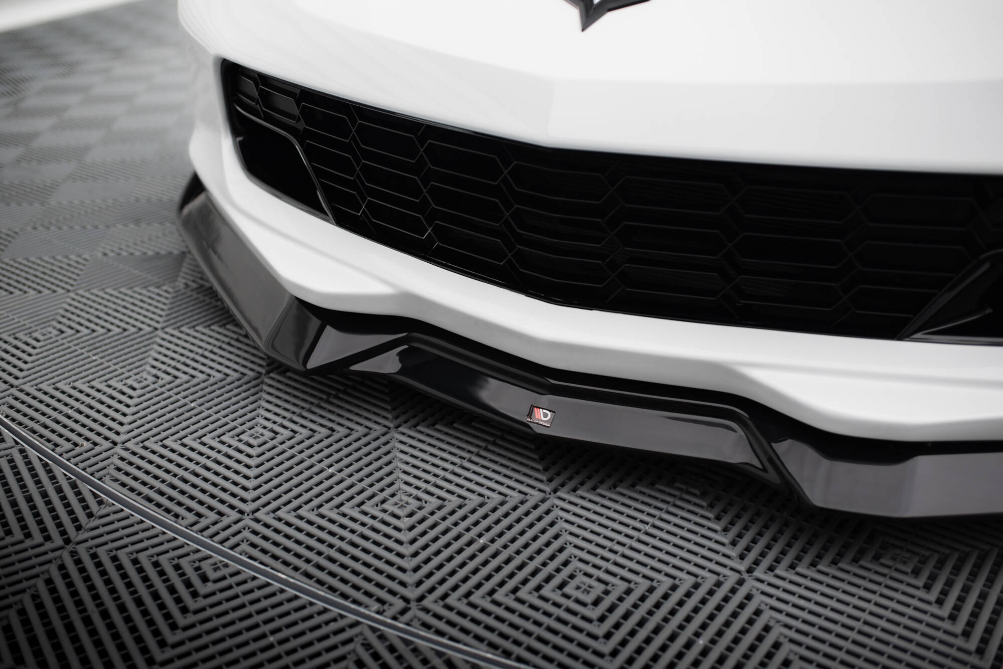 Frontspoiler Chevrolet Corvette (Stingray/Z06) C7 2013 - 2019 | Sport Glossy Black Edition V2 – bilde 3