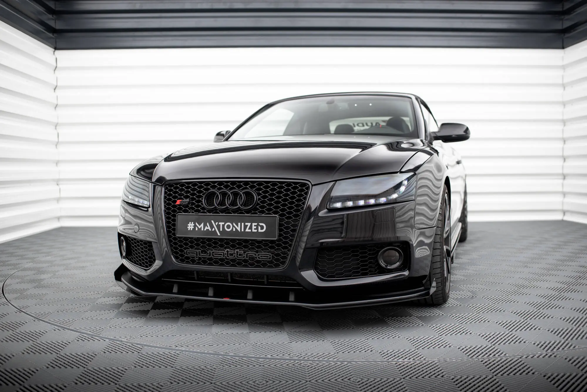 Frontspoiler + flopper Audi A5 8T S-Line / S5 8T 2007 - 2011 | Street Pro Black Edition – bilde 4