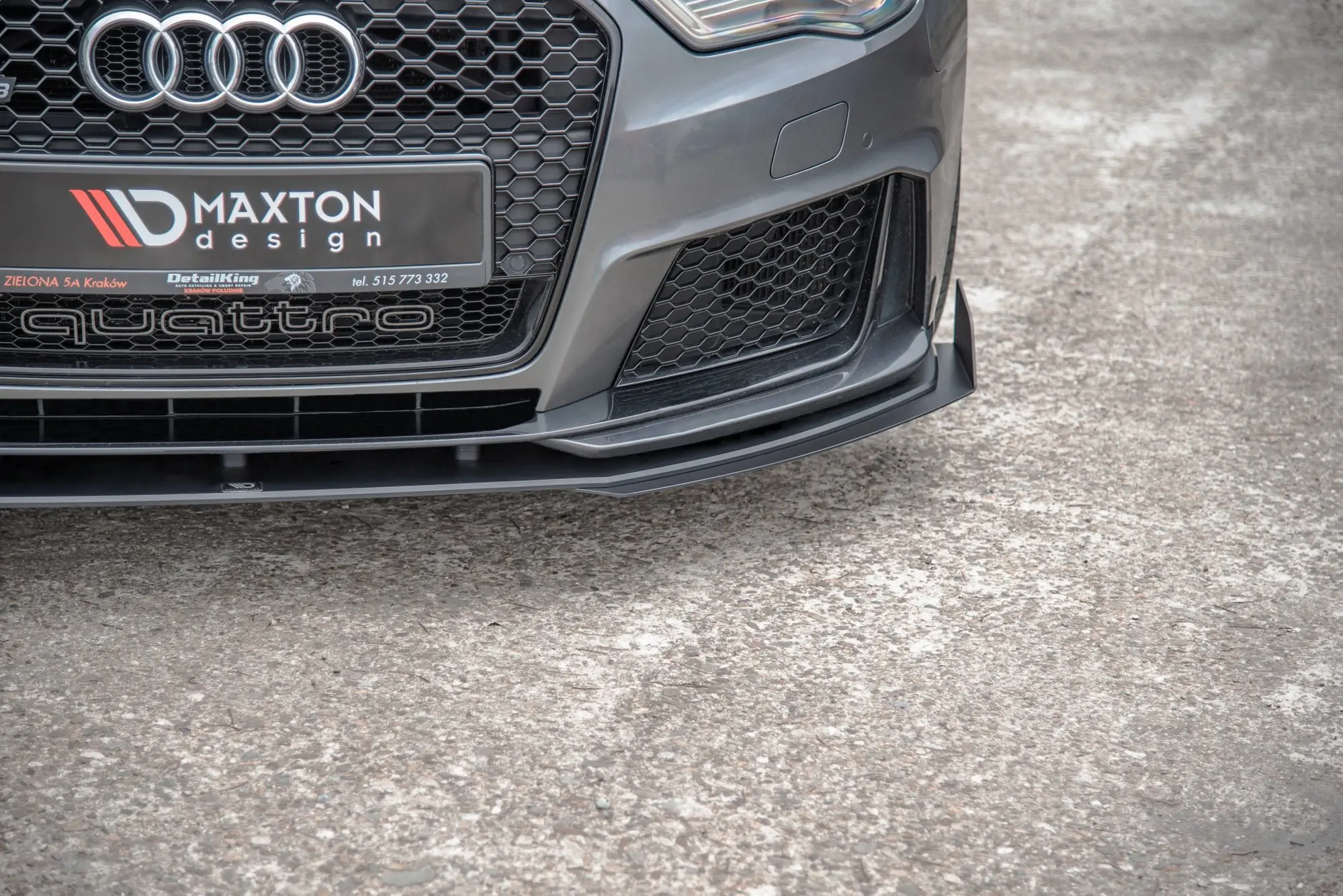 Frontspoiler + Flopper Audi RS3 (8V) 2015 - 2016 | Racing Durability Black Edition – bilde 2