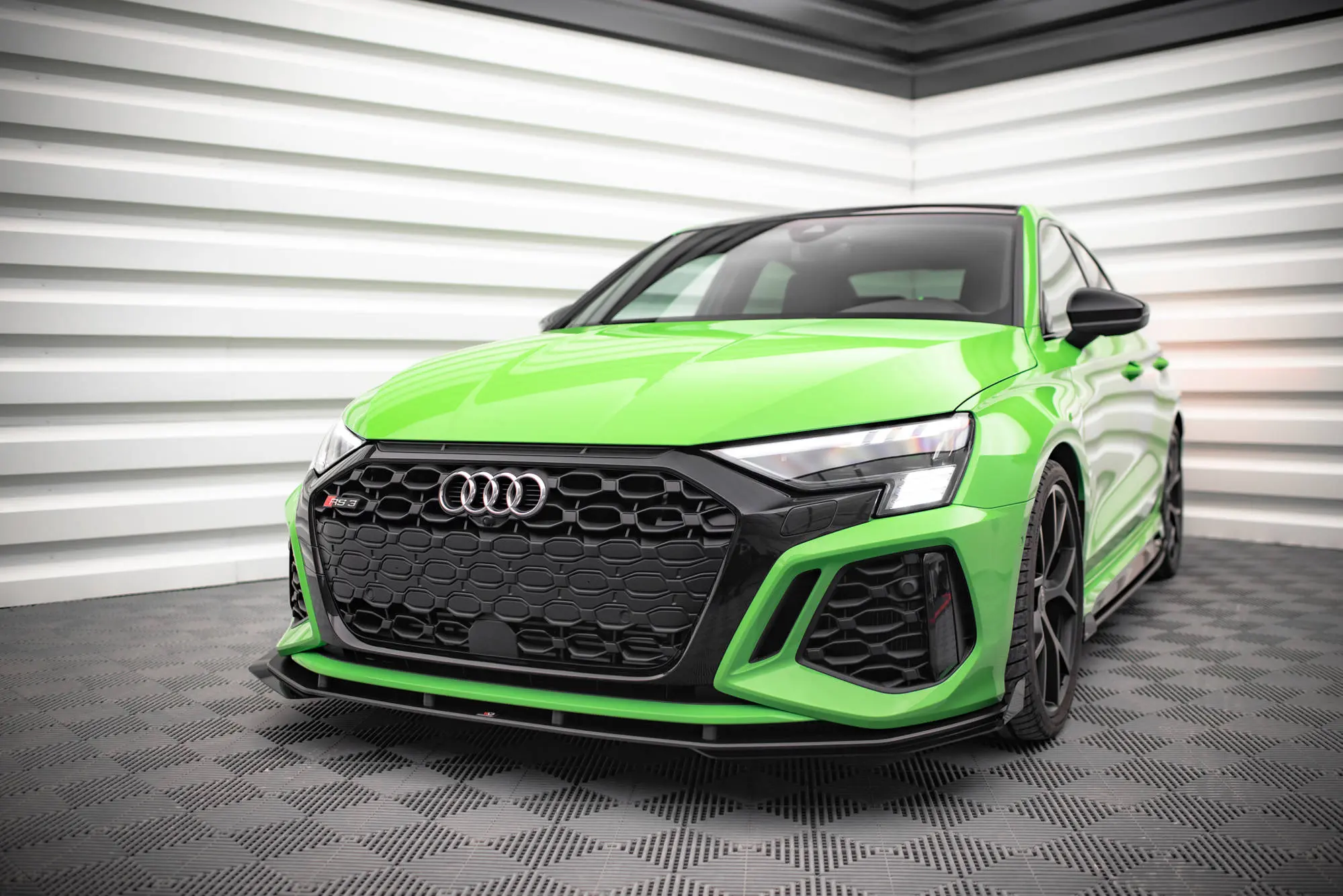 Frontspoiler + Flopper Audi RS3 (8Y) 2020 -> | V.1 Street Pro Black Edition