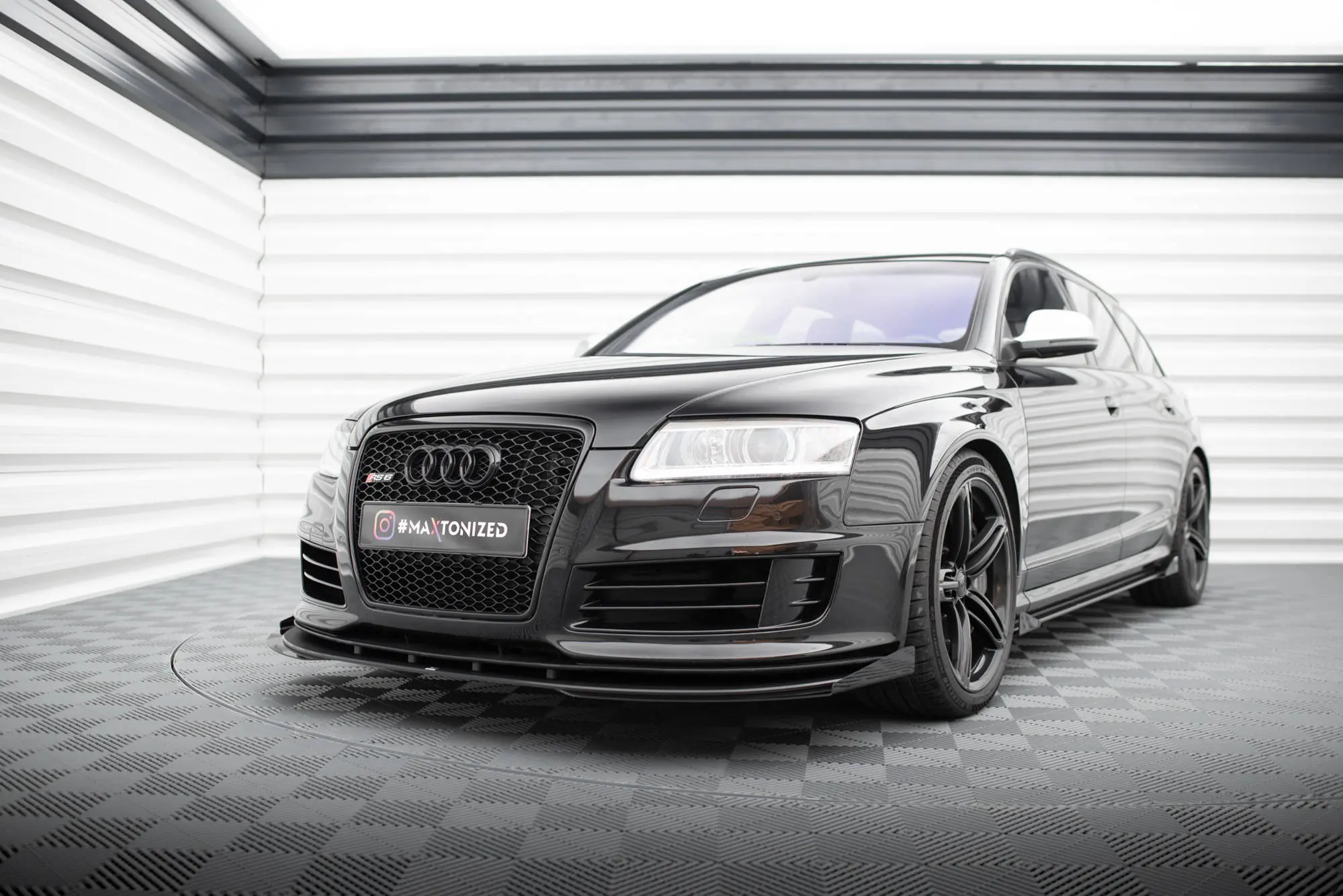 Frontspoiler + Flopper Audi RS6 (C6) Avant 2007-2010 | Street Pro Black Edition – bilde 4